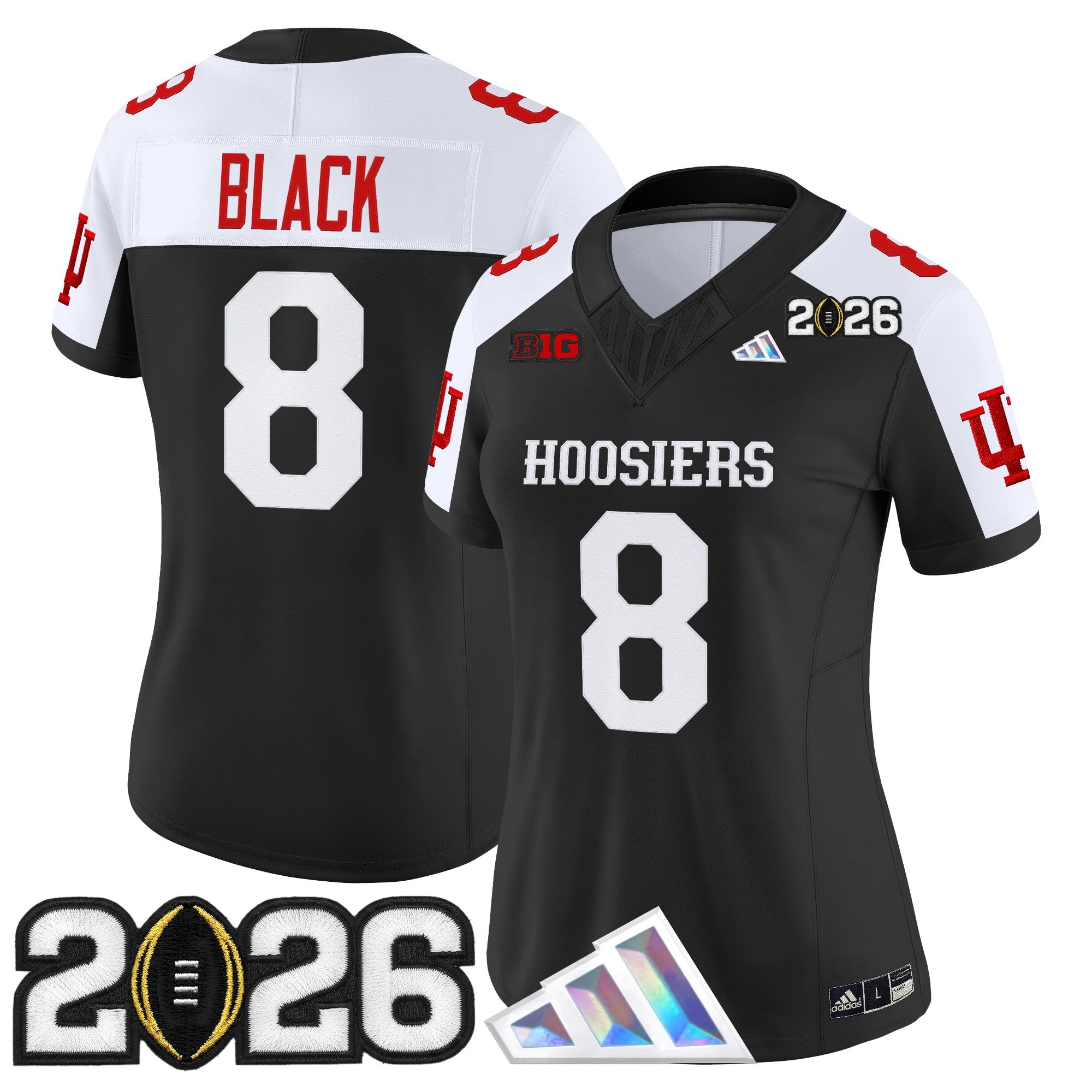 Women's Indiana Hoosiers 2026 CFP Final Patch Vapor Limited Jersey V4 - All Stitched