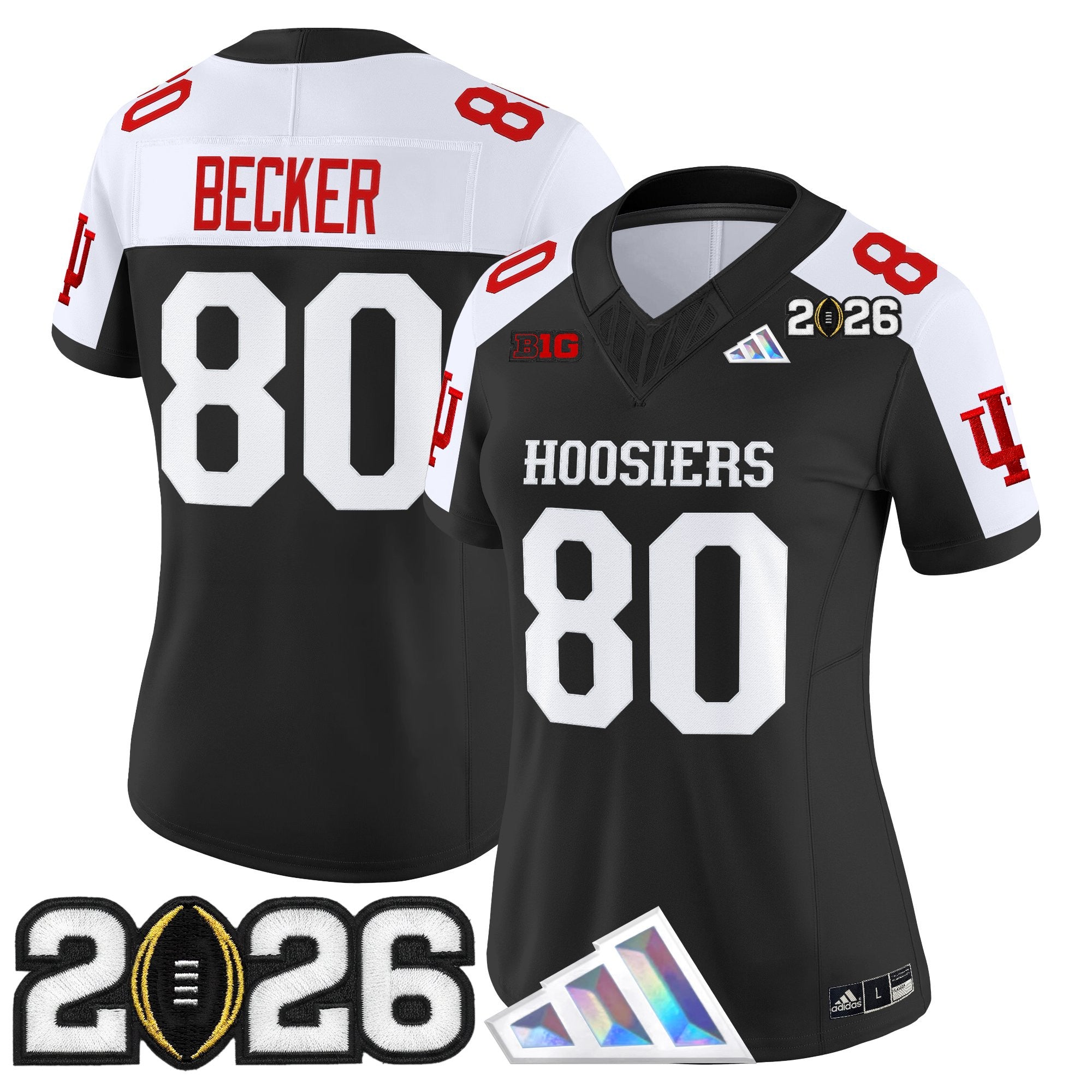Women's Indiana Hoosiers 2026 CFP Final Patch Vapor Limited Jersey V4 - All Stitched