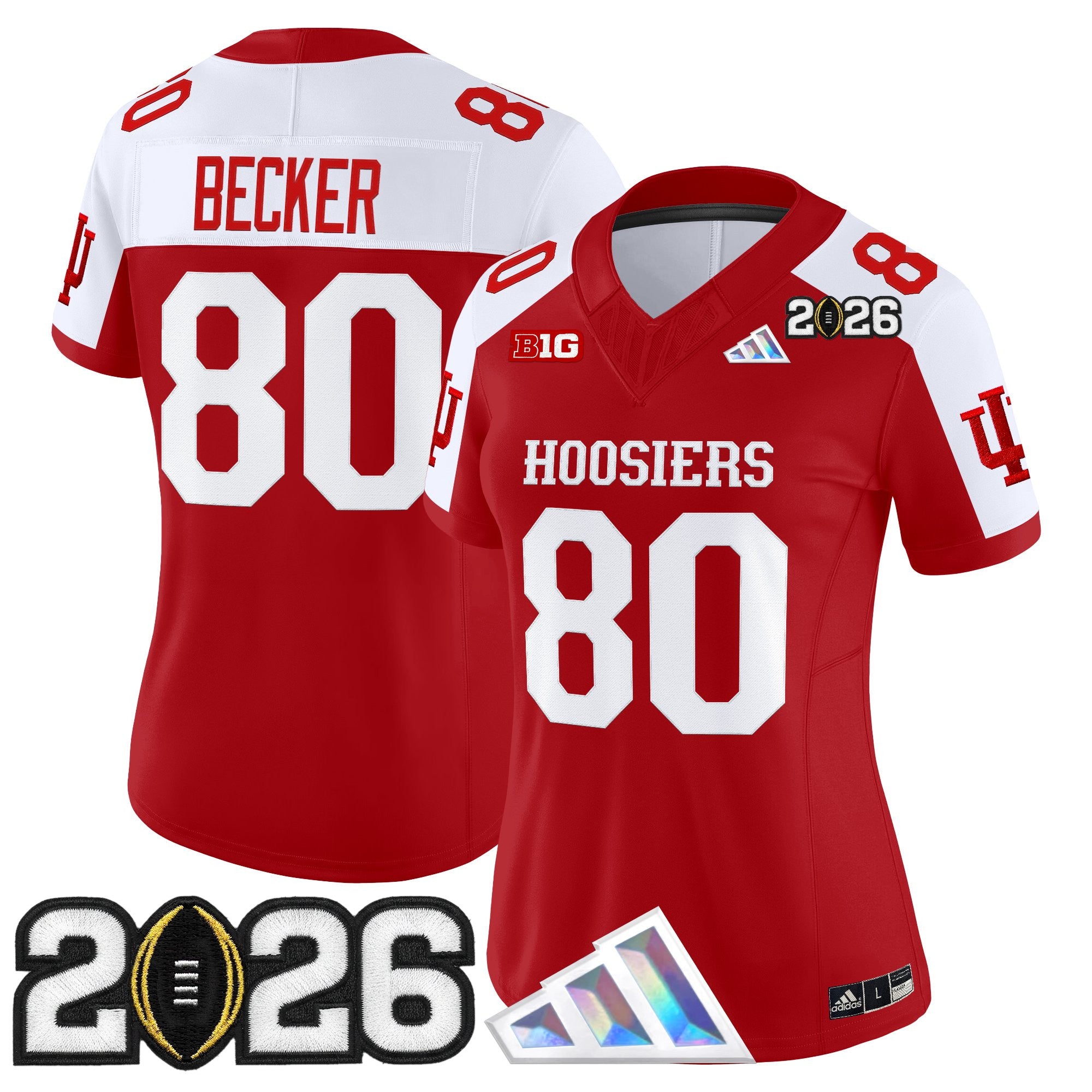 Women's Indiana Hoosiers 2026 CFP Final Patch Vapor Limited Jersey V4 - All Stitched