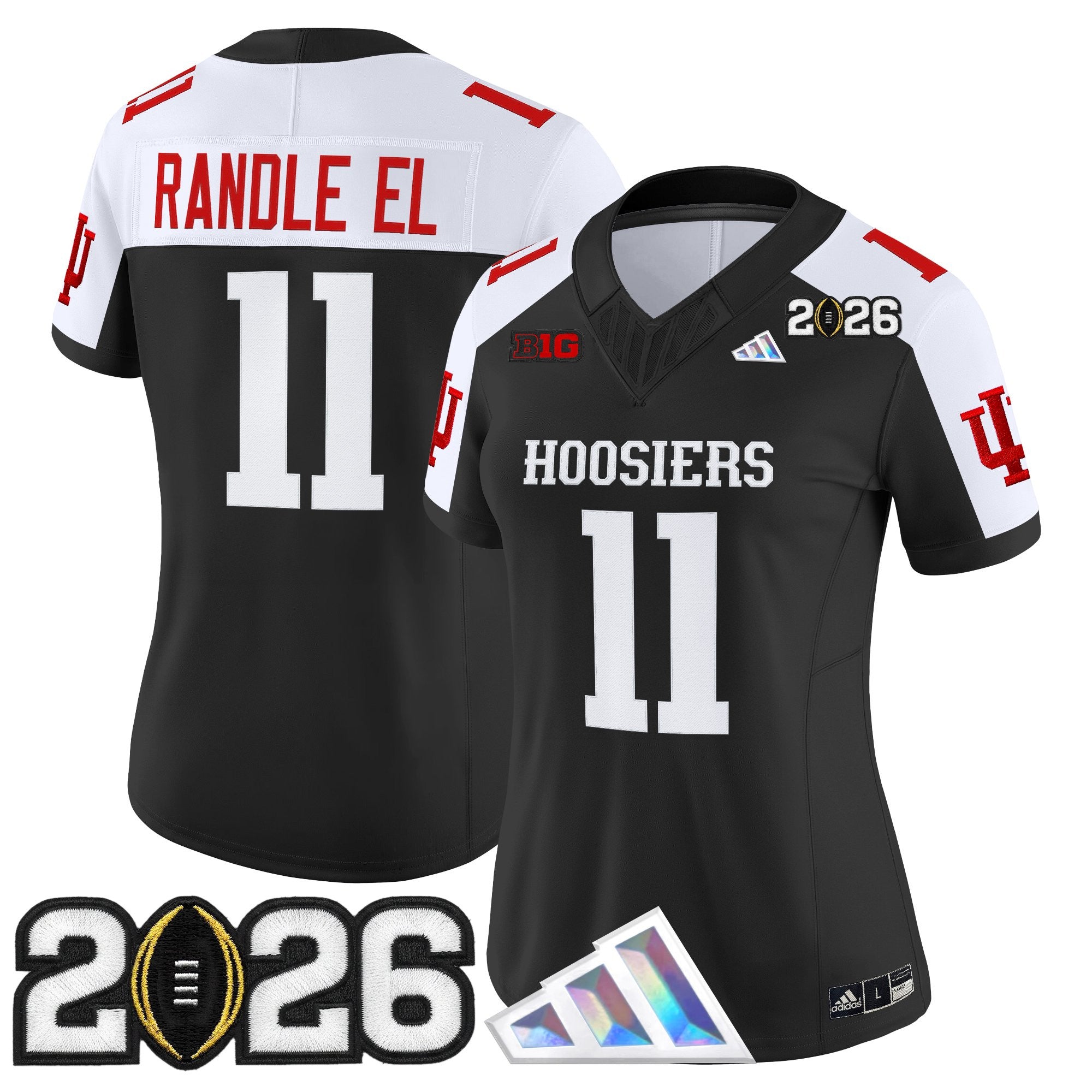 Women's Indiana Hoosiers 2026 CFP Final Patch Vapor Limited Jersey V4 - All Stitched
