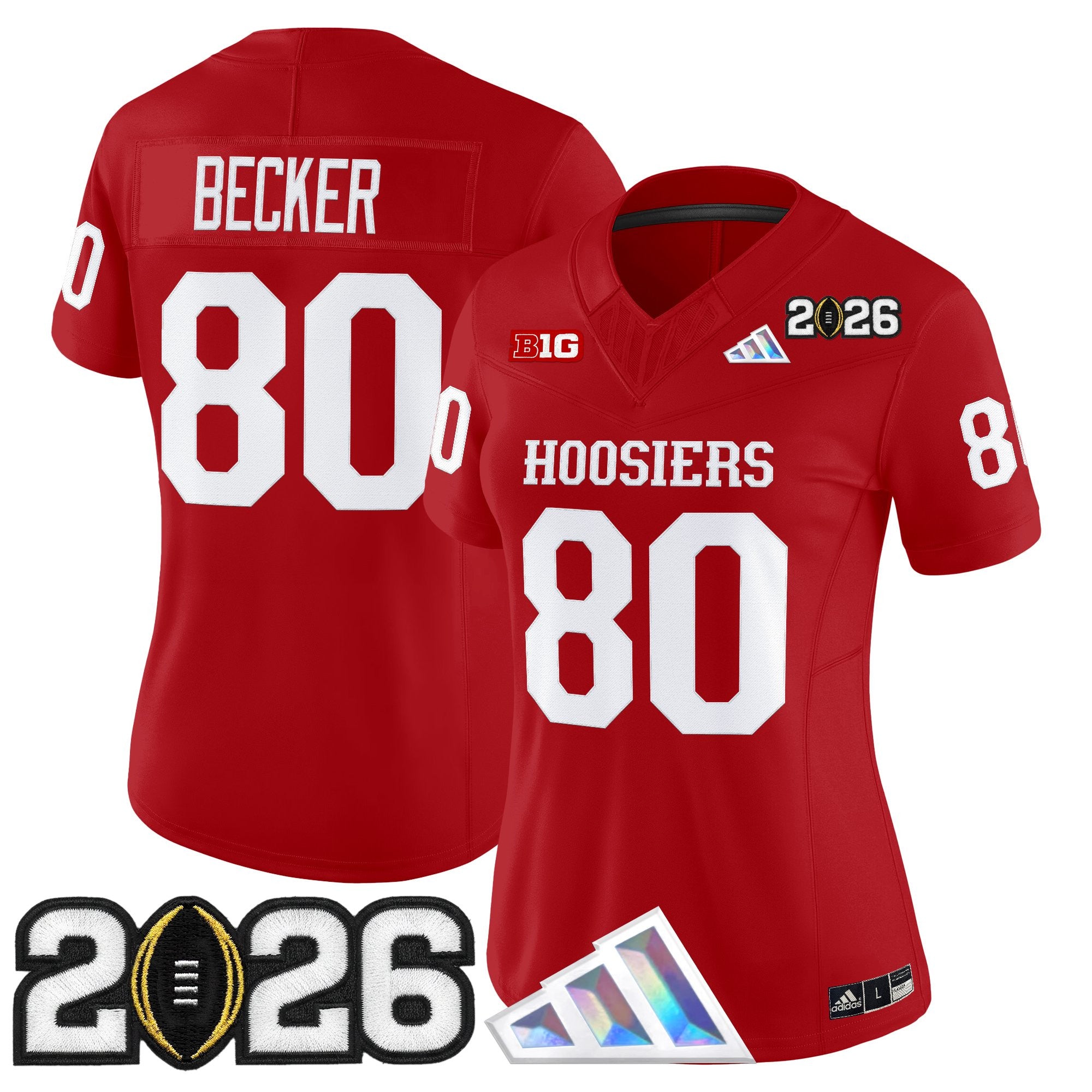 Women's Indiana Hoosiers 2026 CFP Final Patch Vapor Limited Jersey V4 - All Stitched