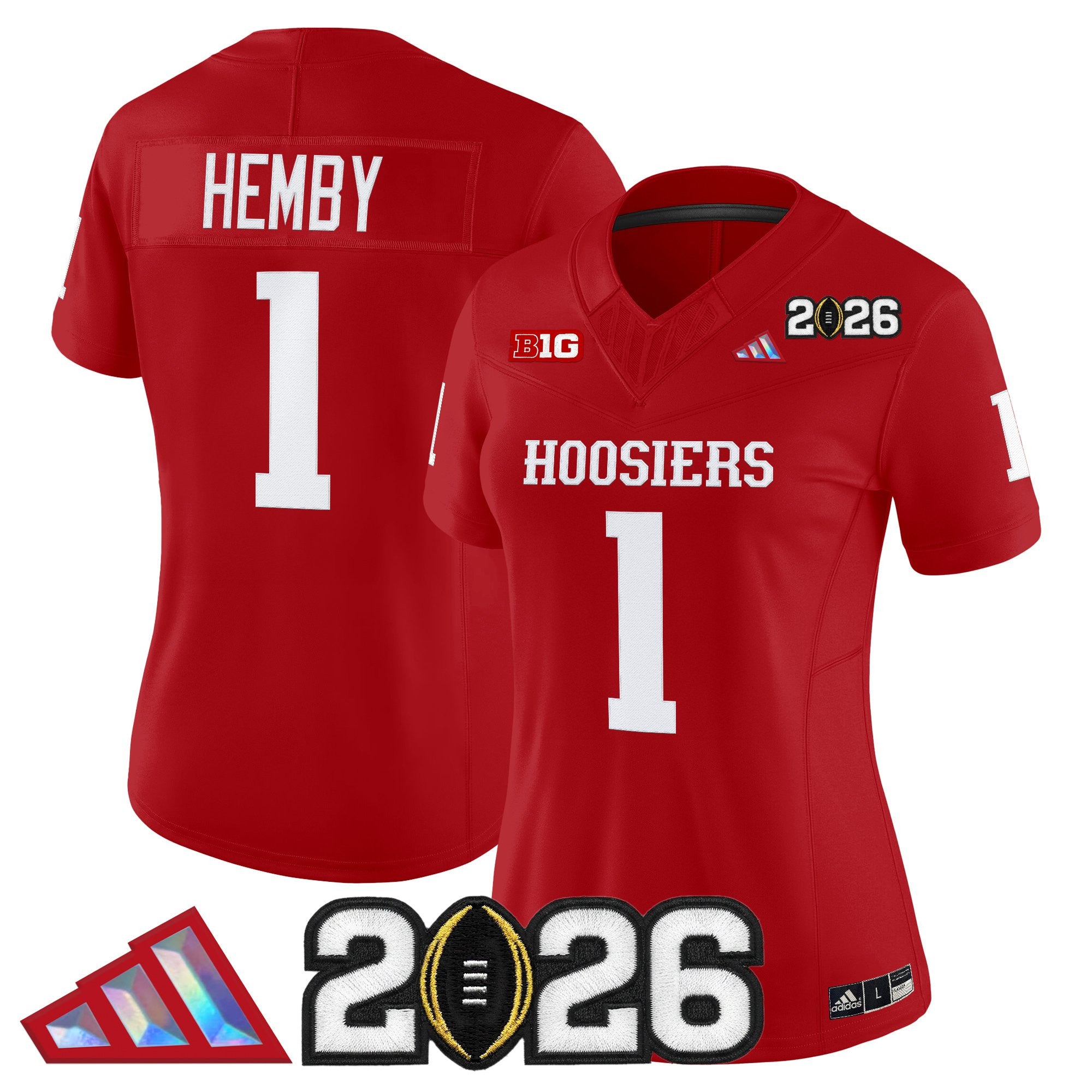 Women's Indiana Hoosiers 2026 CFP Final Patch Vapor Limited Jersey V4 - All Stitched