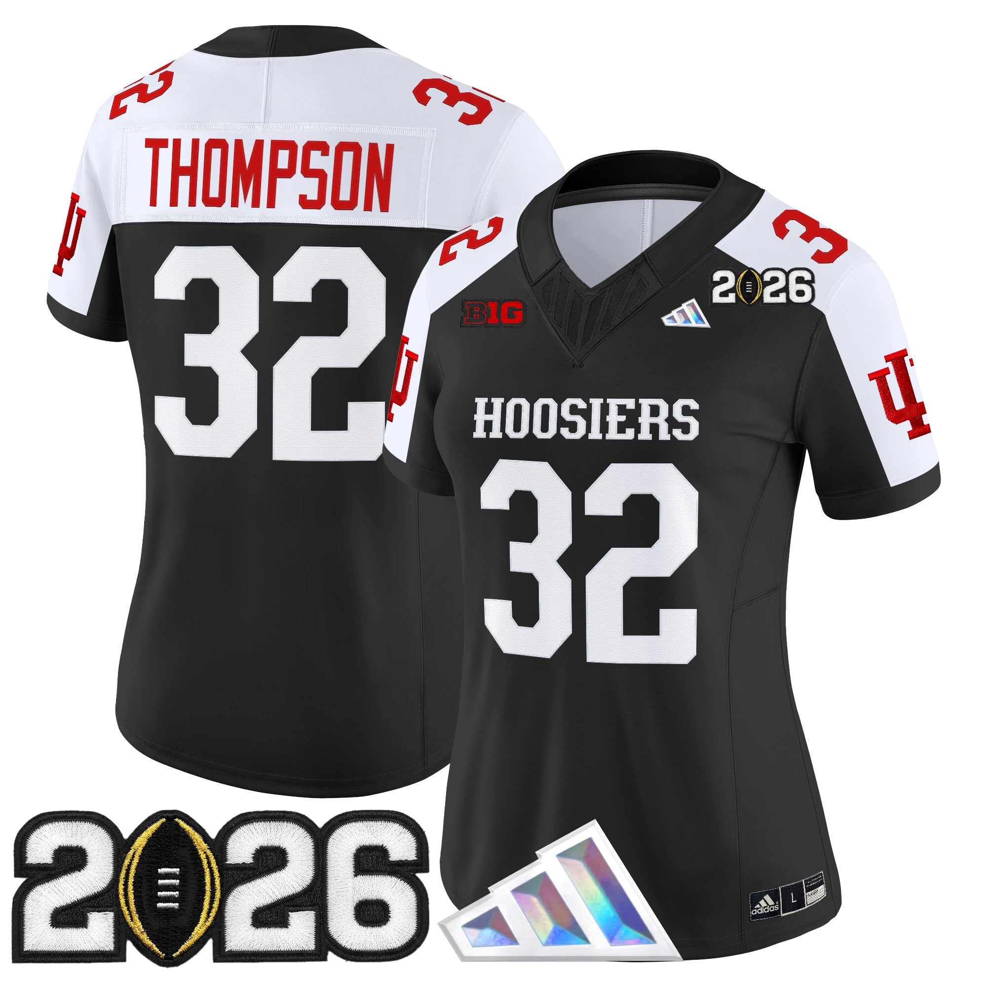 Women's Indiana Hoosiers 2026 CFP Final Patch Vapor Limited Jersey V4 - All Stitched