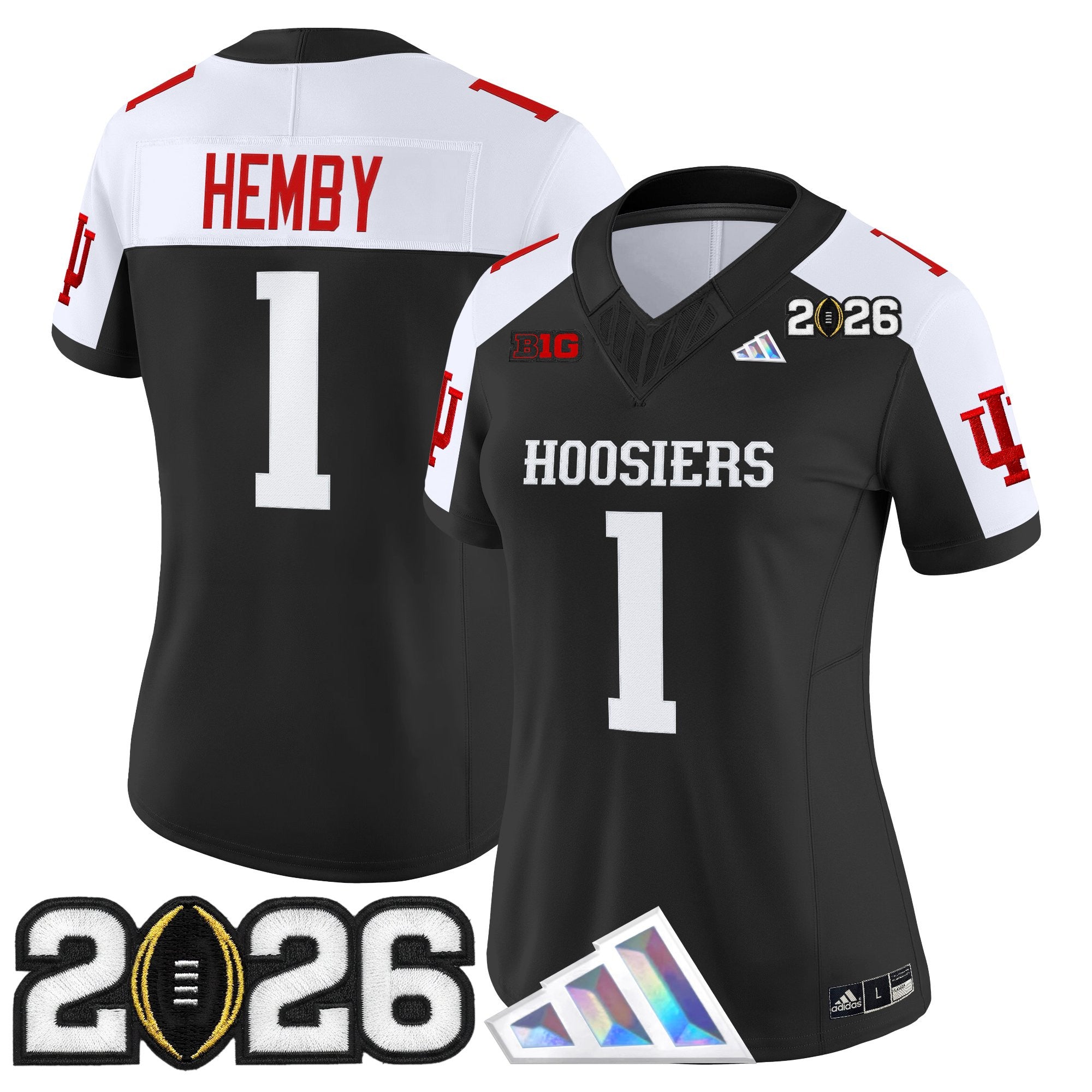 Women's Indiana Hoosiers 2026 CFP Final Patch Vapor Limited Jersey V4 - All Stitched