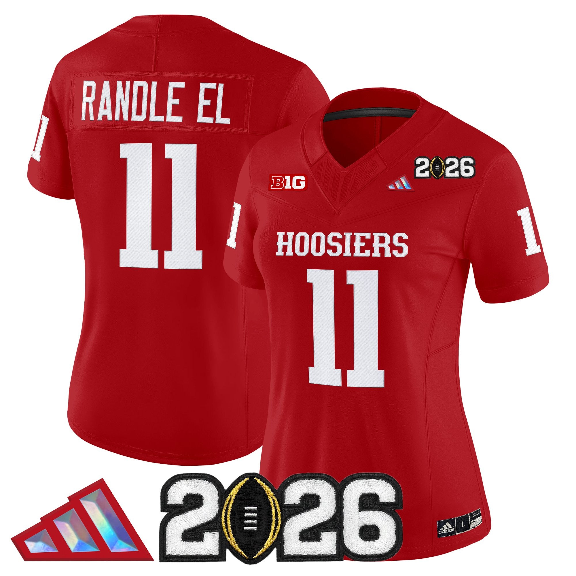 Women's Indiana Hoosiers 2026 CFP Final Patch Vapor Limited Jersey V4 - All Stitched