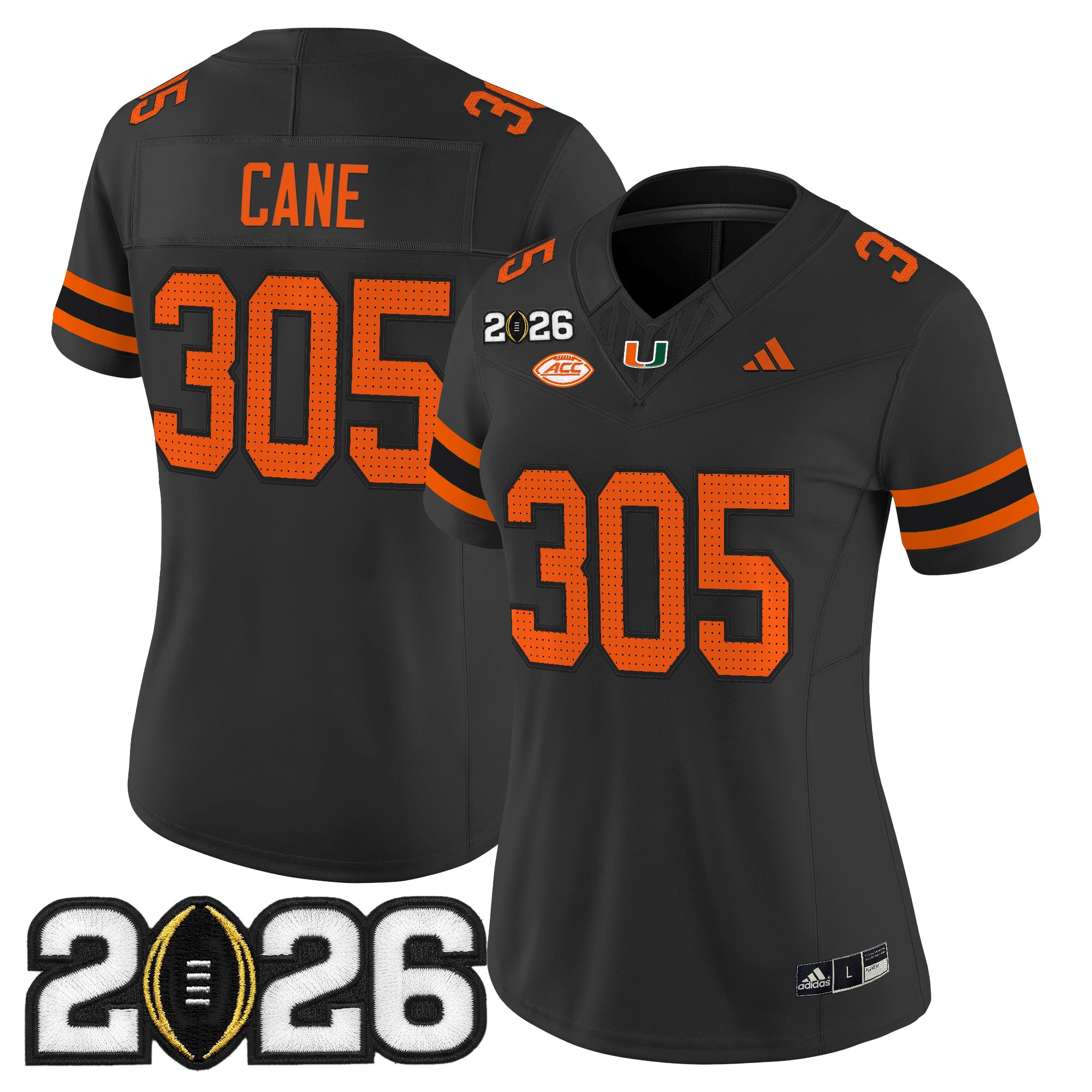 Women's Miami Hurricanes 2026 CFP Final Patch Vapor Limited Jersey - All Stitched