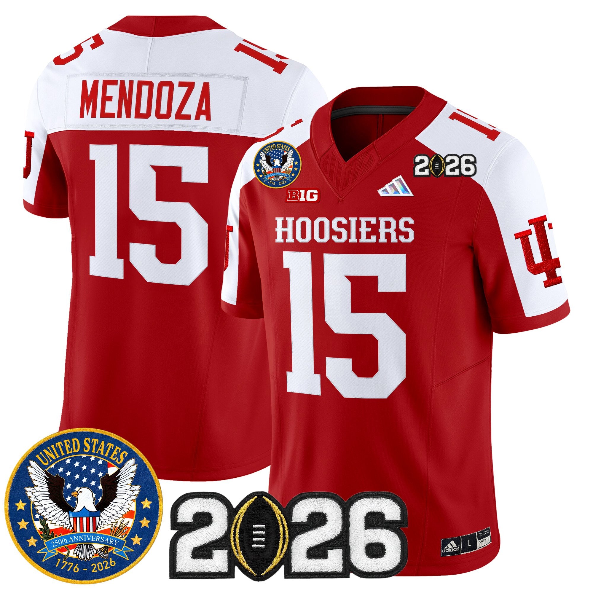 Men's Indiana Hoosiers "United States 250th Anniversary Patch" Vapor Limited Jersey - All Stitched