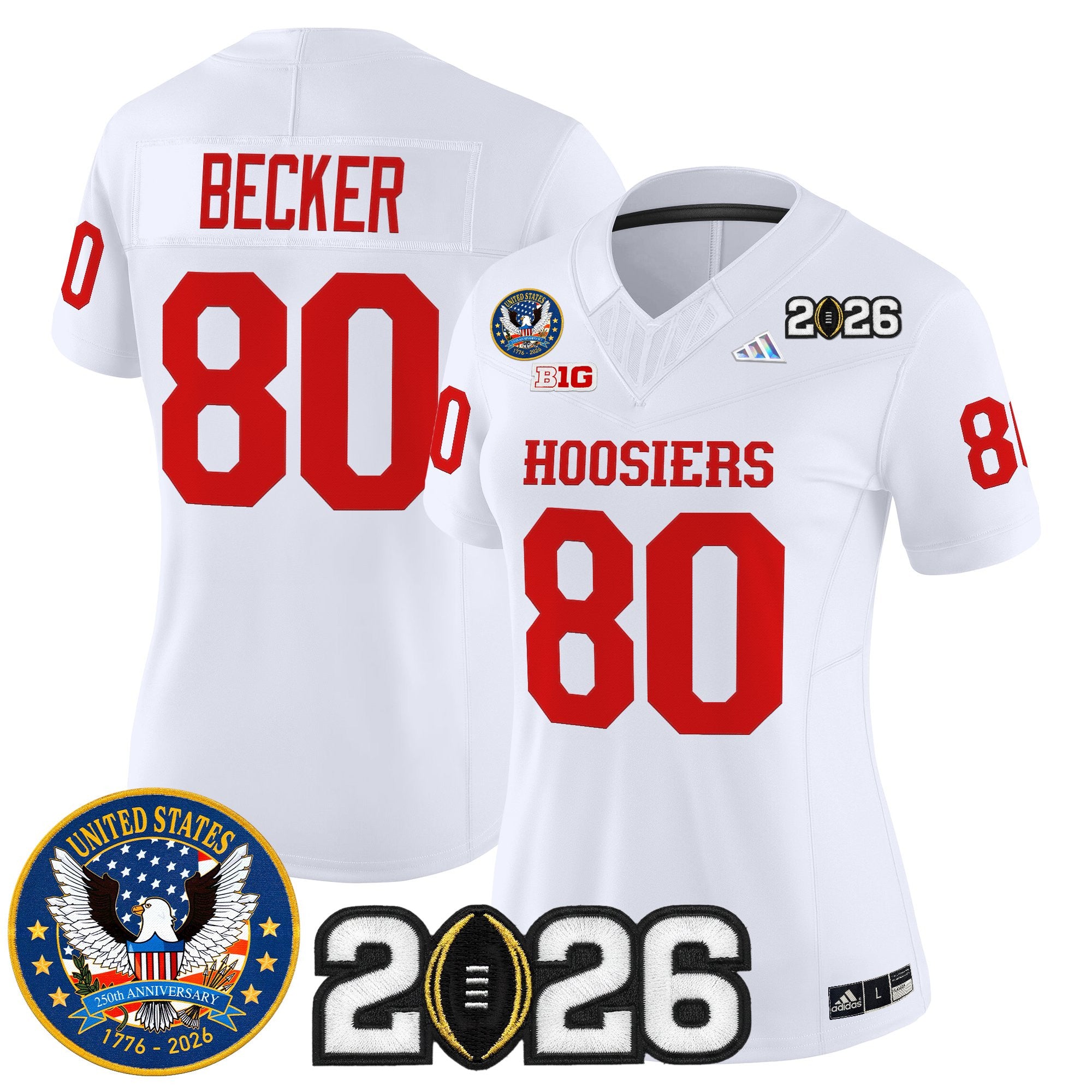 Women's Indiana Hoosiers "United States 250th Anniversary Patch" Vapor Limited Jersey - All Stitched