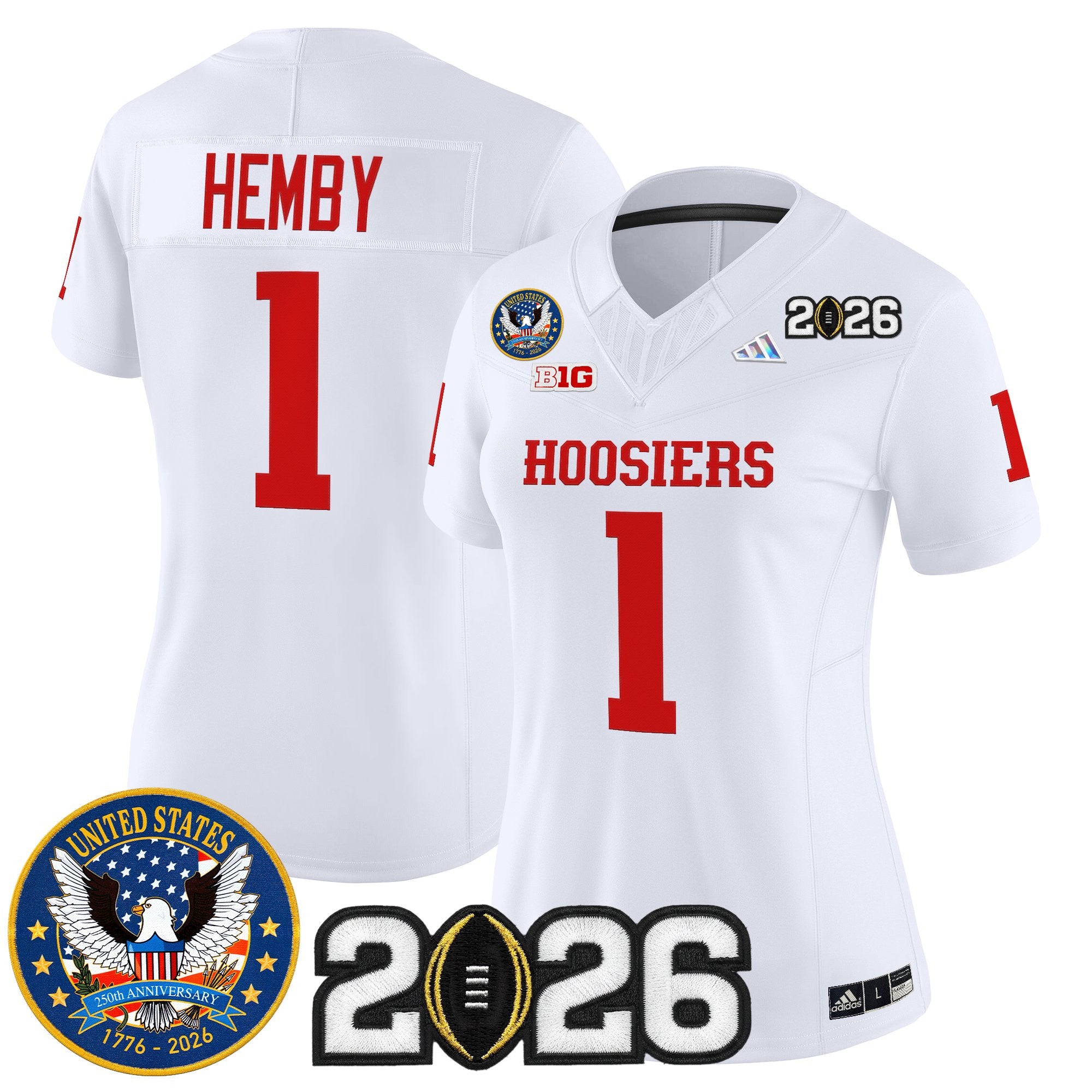 Women's Indiana Hoosiers "United States 250th Anniversary Patch" Vapor Limited Jersey - All Stitched