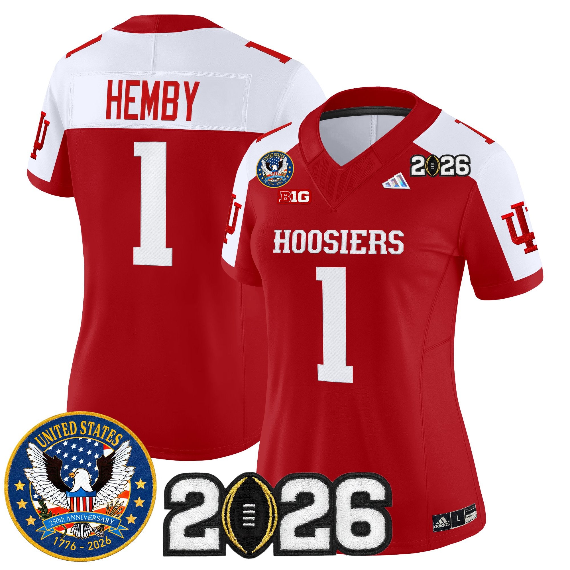 Women's Indiana Hoosiers "United States 250th Anniversary Patch" Vapor Limited Jersey - All Stitched