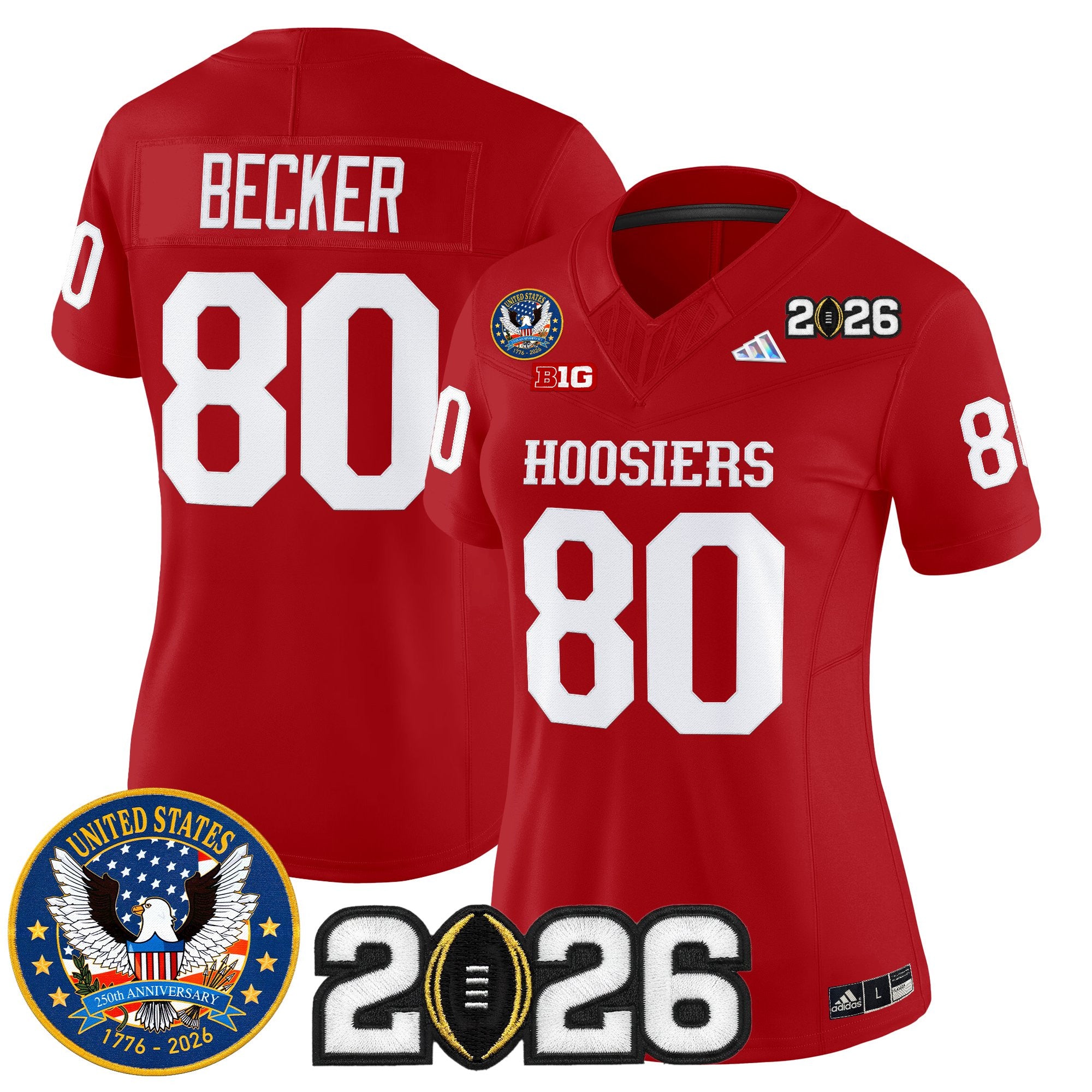 Women's Indiana Hoosiers "United States 250th Anniversary Patch" Vapor Limited Jersey - All Stitched