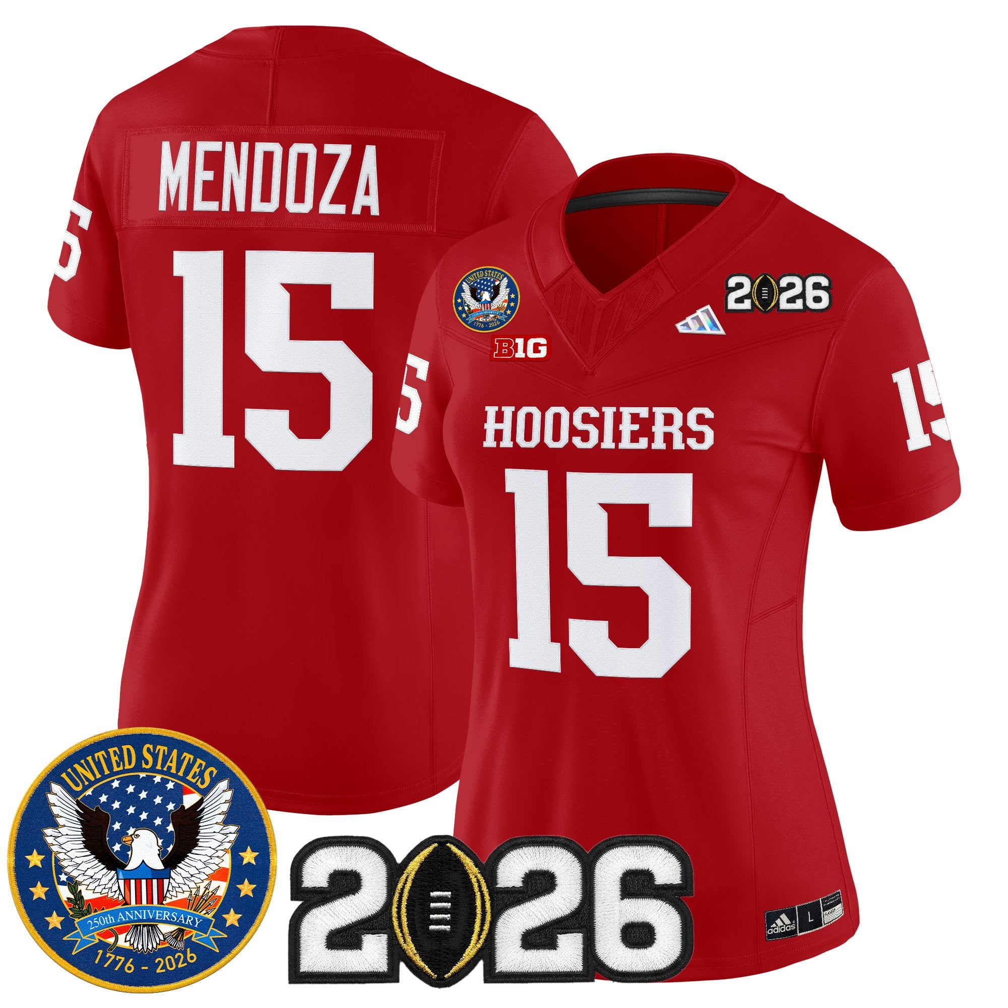 Women's Indiana Hoosiers "United States 250th Anniversary Patch" Vapor Limited Jersey - All Stitched