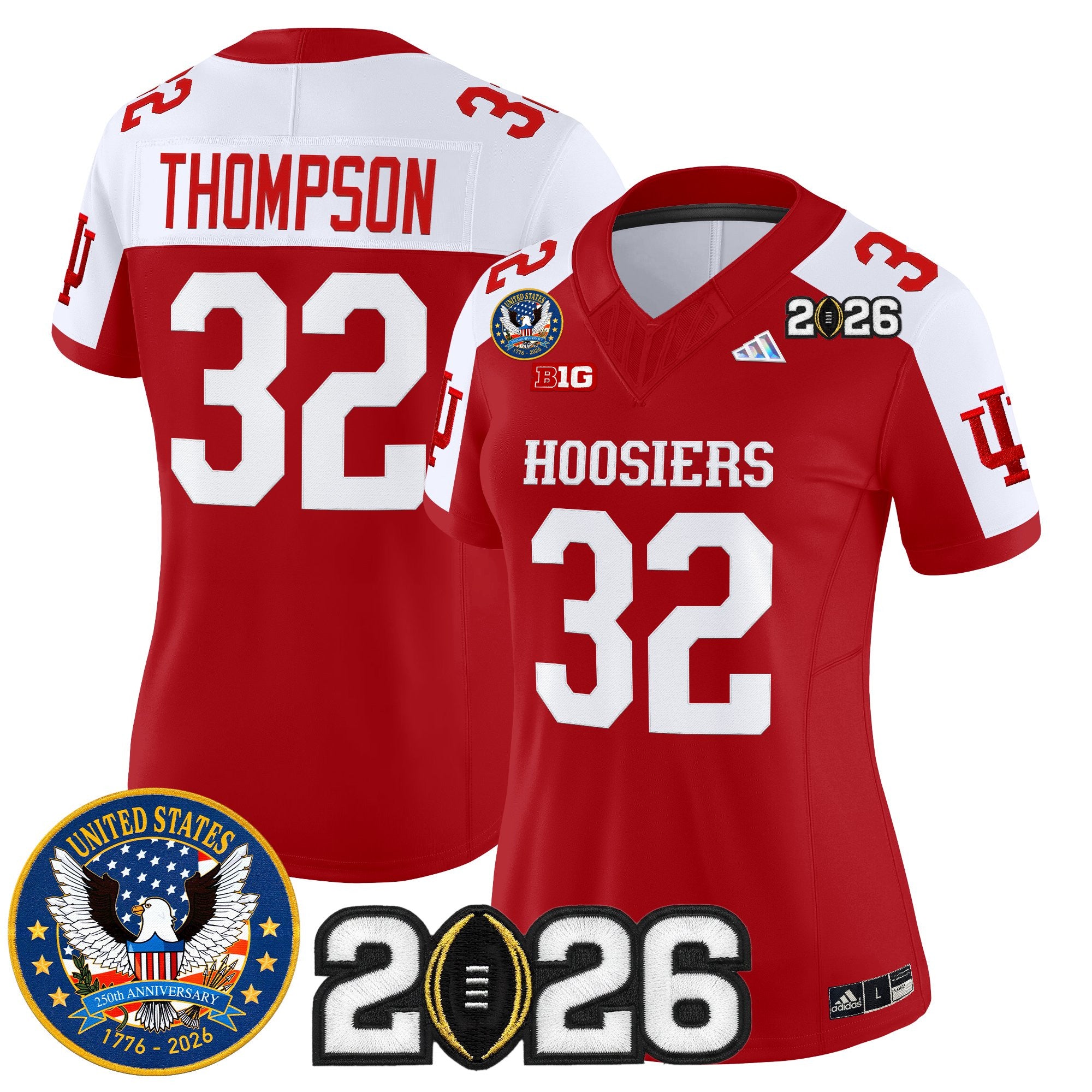 Women's Indiana Hoosiers "United States 250th Anniversary Patch" Vapor Limited Jersey - All Stitched