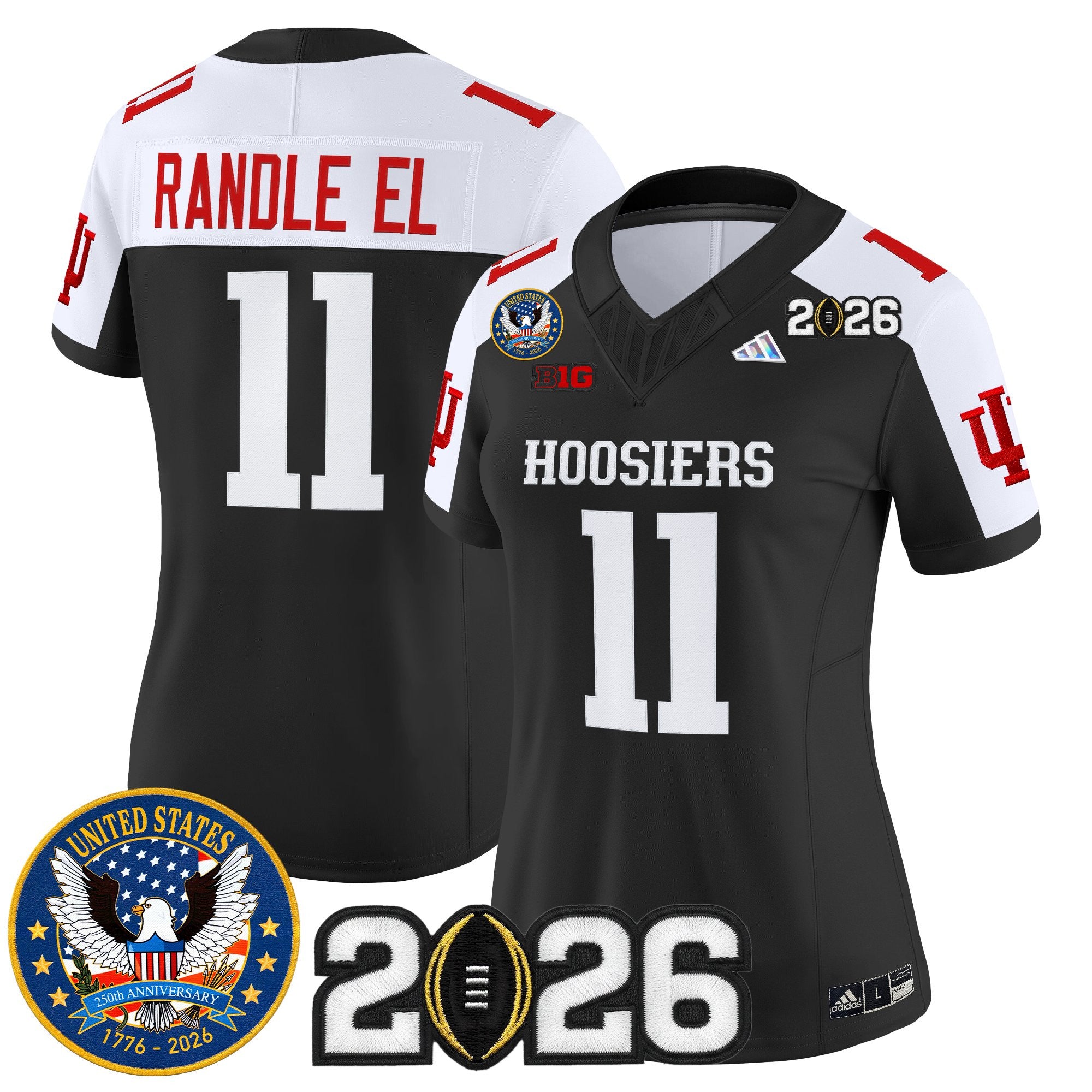 Women's Indiana Hoosiers "United States 250th Anniversary Patch" Vapor Limited Jersey - All Stitched
