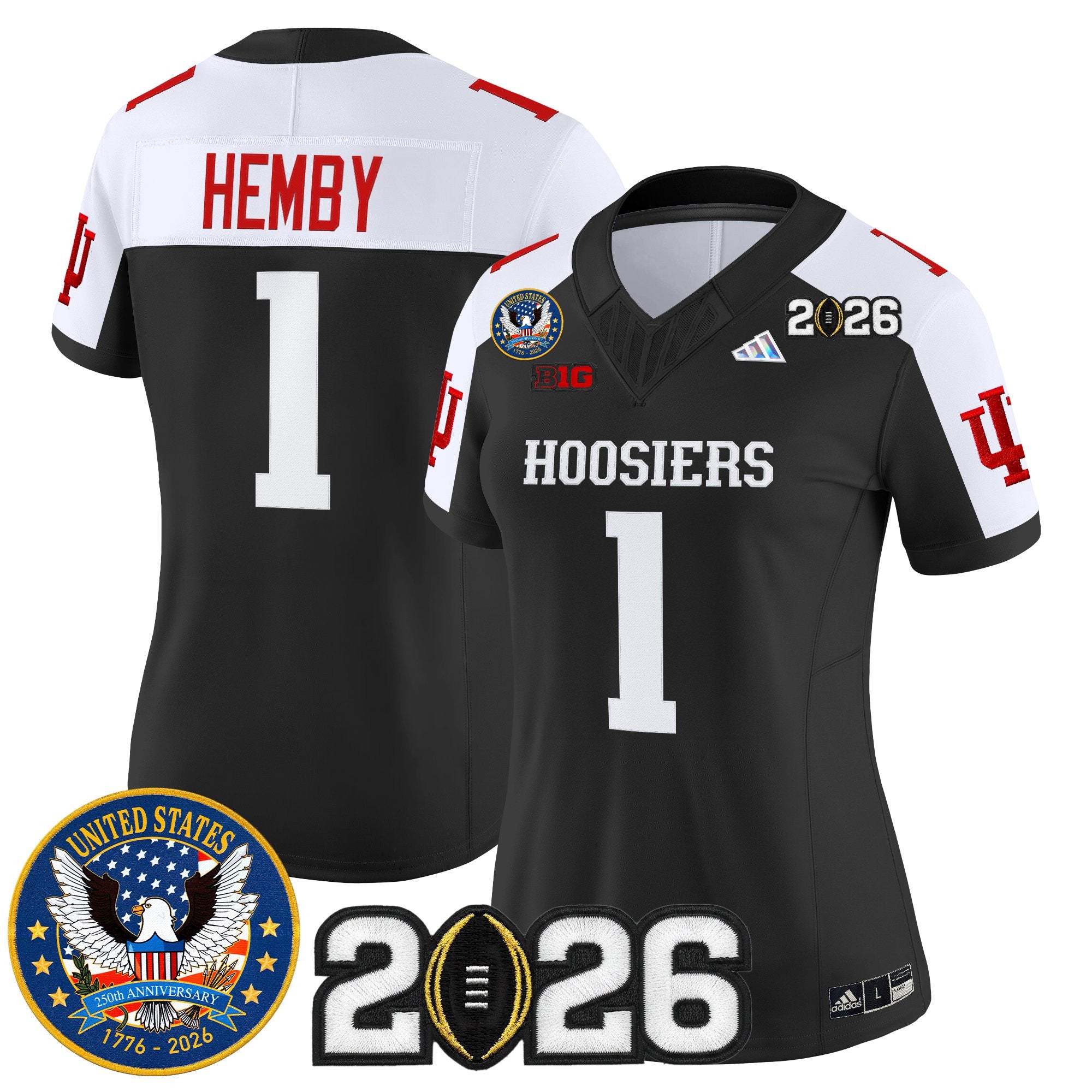 Women's Indiana Hoosiers "United States 250th Anniversary Patch" Vapor Limited Jersey - All Stitched