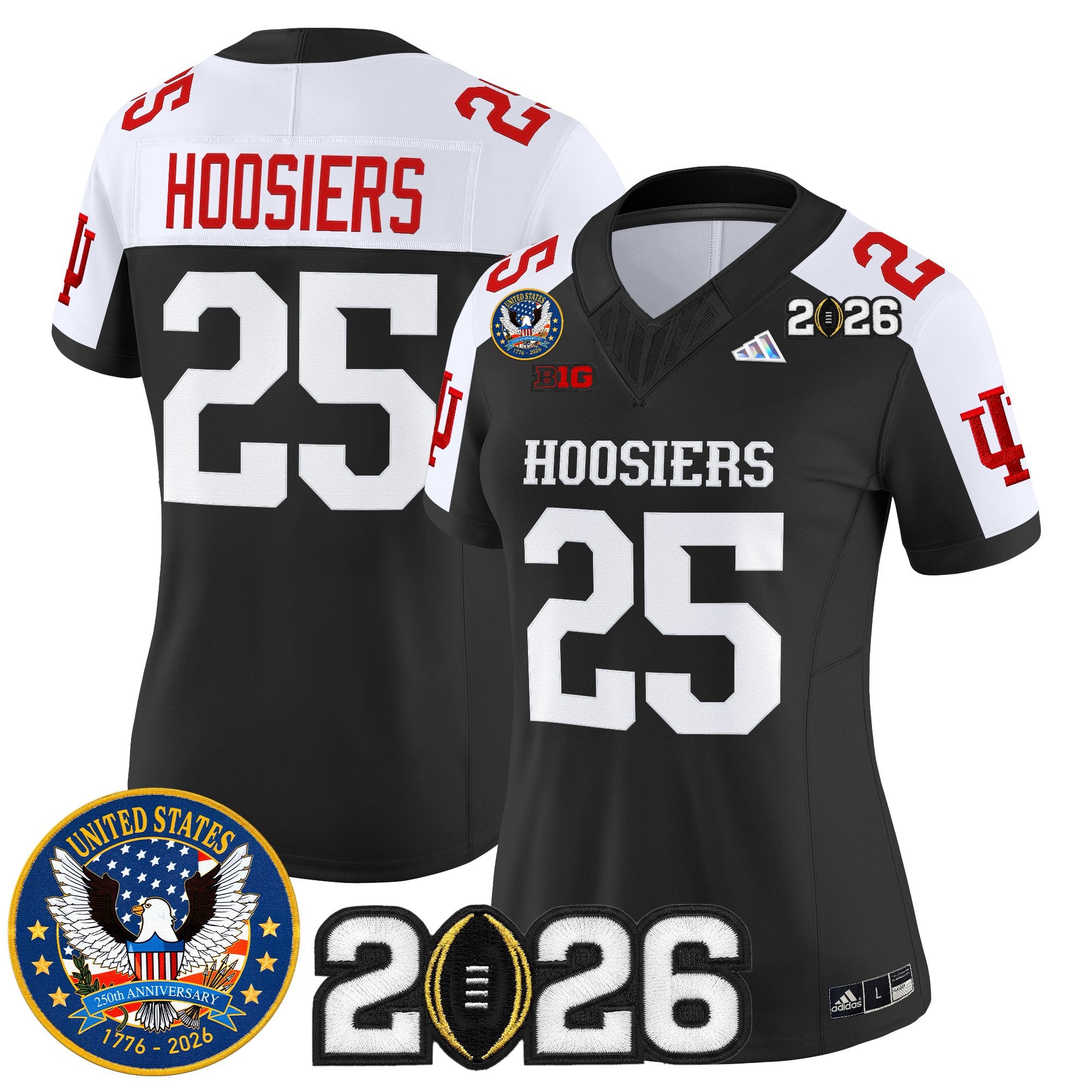 Women's Indiana Hoosiers "United States 250th Anniversary Patch" Vapor Limited Jersey - All Stitched