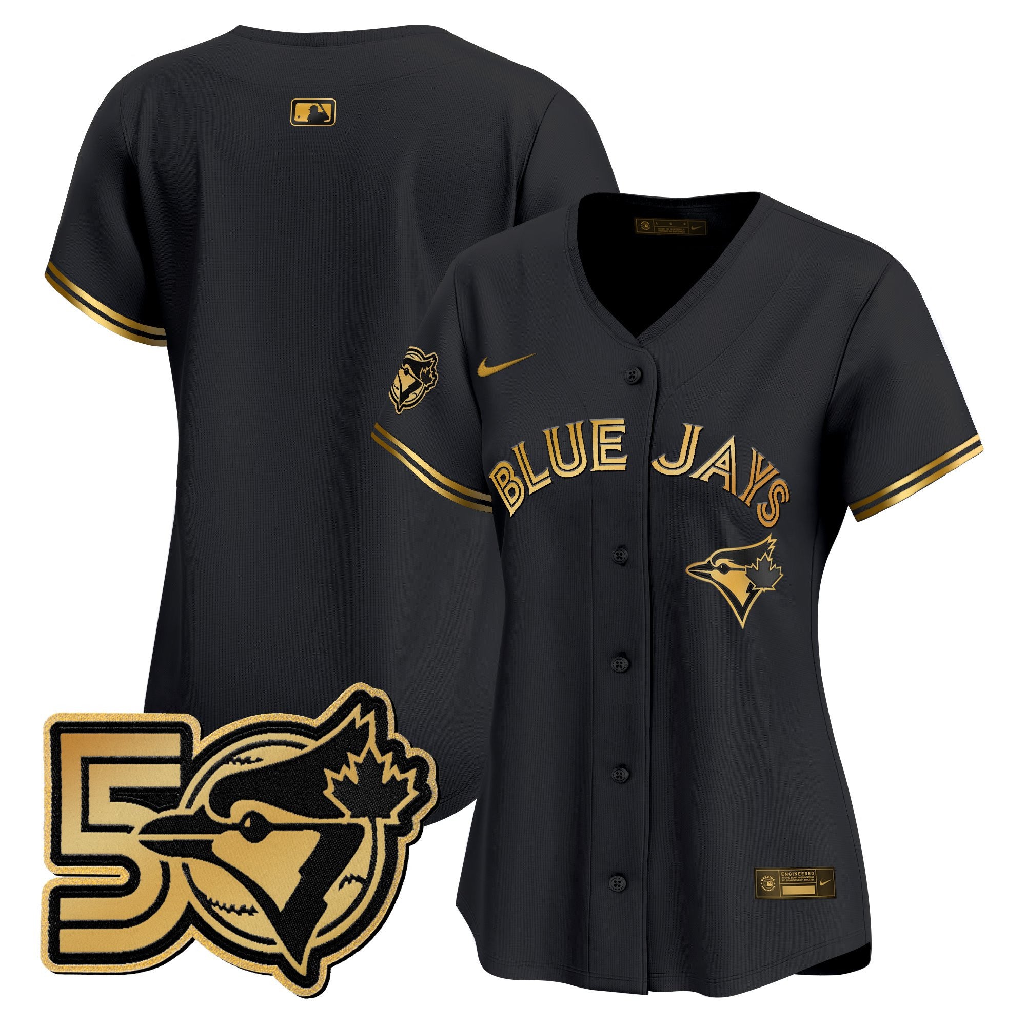 Women's Toronto Blue Jays 50 Seasons Patch Vapor Premier Limited Jersey - All Stitched
