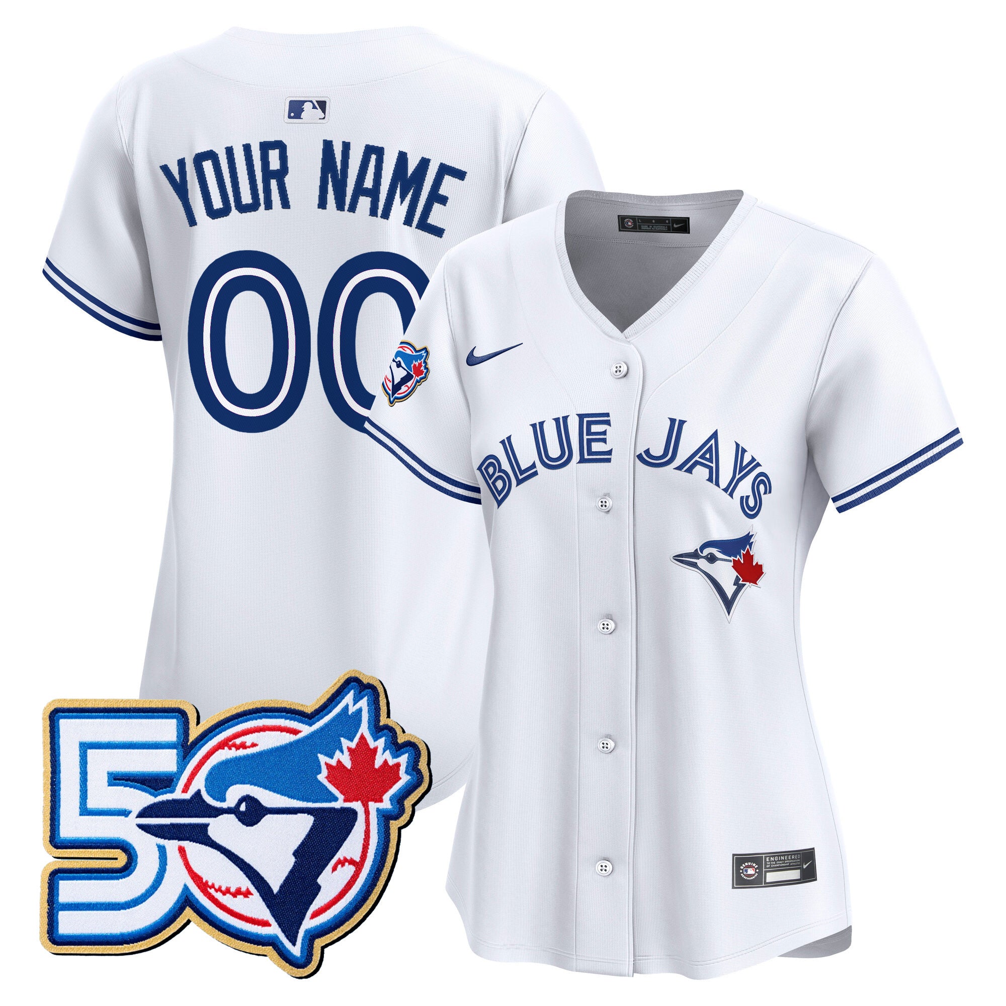Toronto Blue Jays 50 Seasons Patch Vapor Premier Limited Custom Jersey - All Stitched