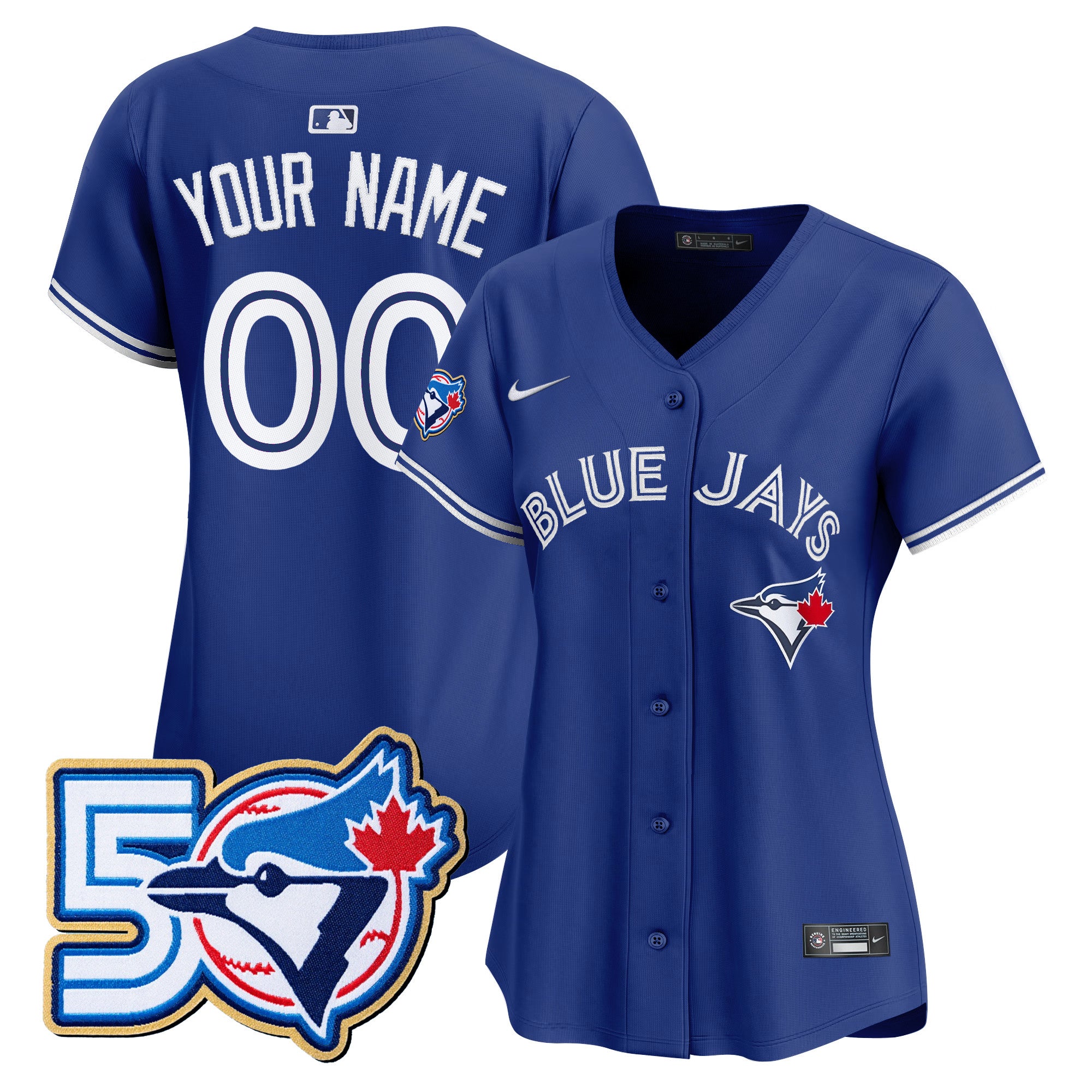 Toronto Blue Jays 50 Seasons Patch Vapor Premier Limited Custom Jersey - All Stitched