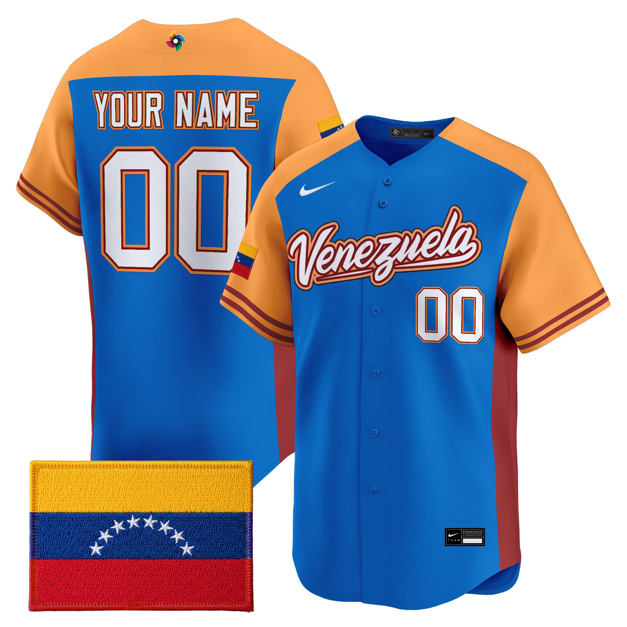 Team Venezuela World Baseball Classic Vapor Premier Custom Jersey - All Stitched