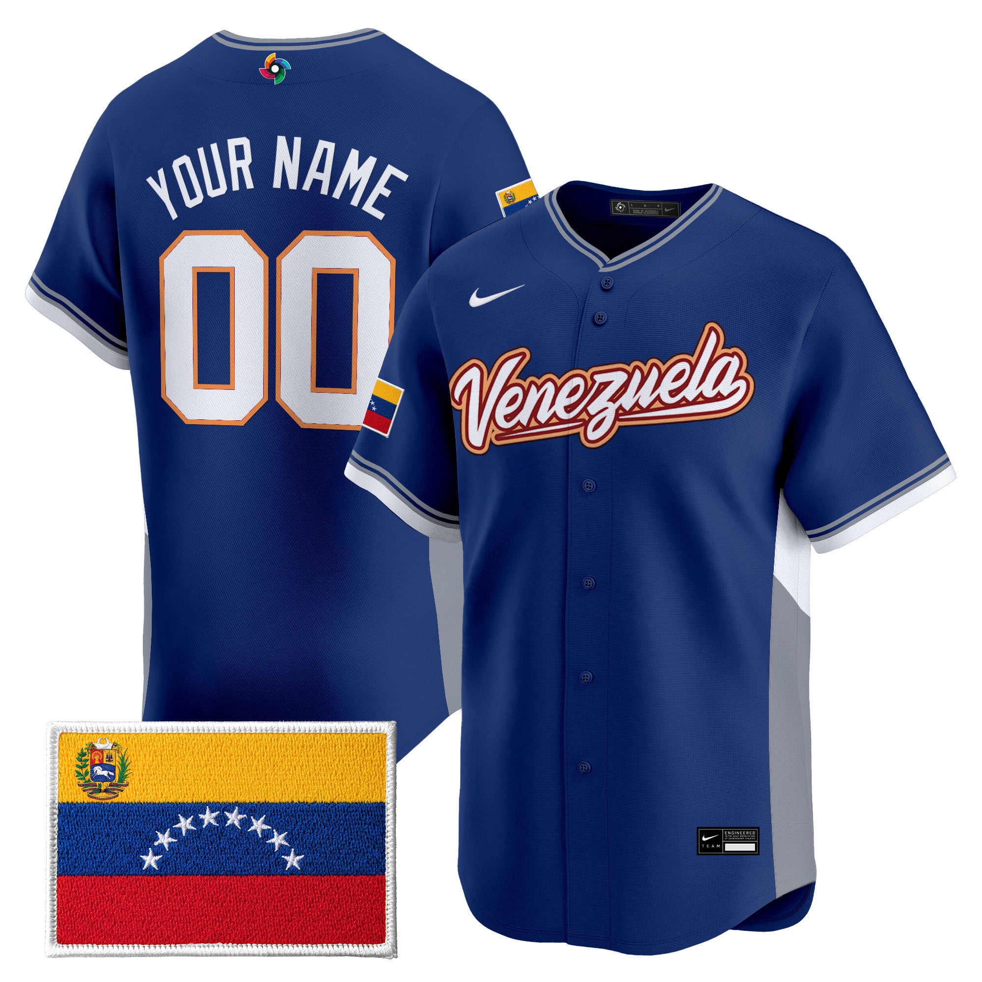 Team Venezuela World Baseball Classic Vapor Premier Custom Jersey - All Stitched