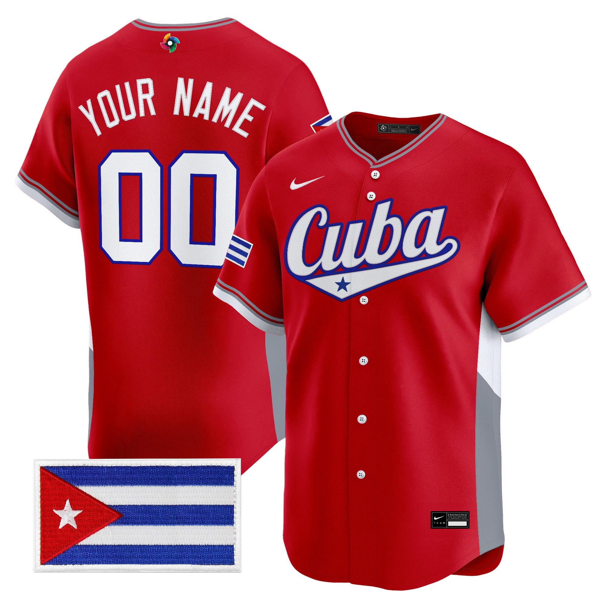 Team Cuba World Baseball Classic Vapor Premier Custom Jersey - All Stitched