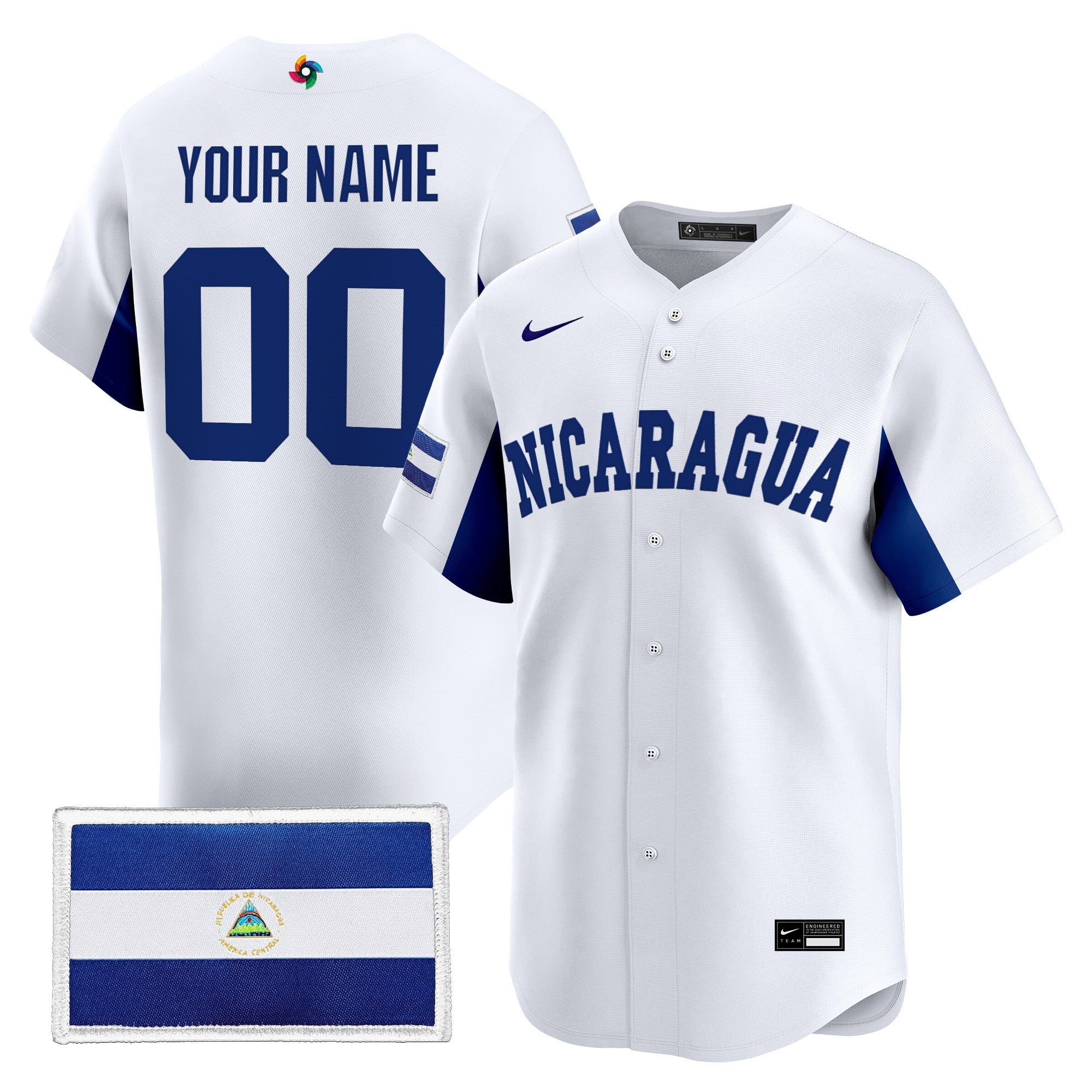 Team Nicaragua 2026 World Baseball Classic Vapor Premier Custom Jersey - All Stitched