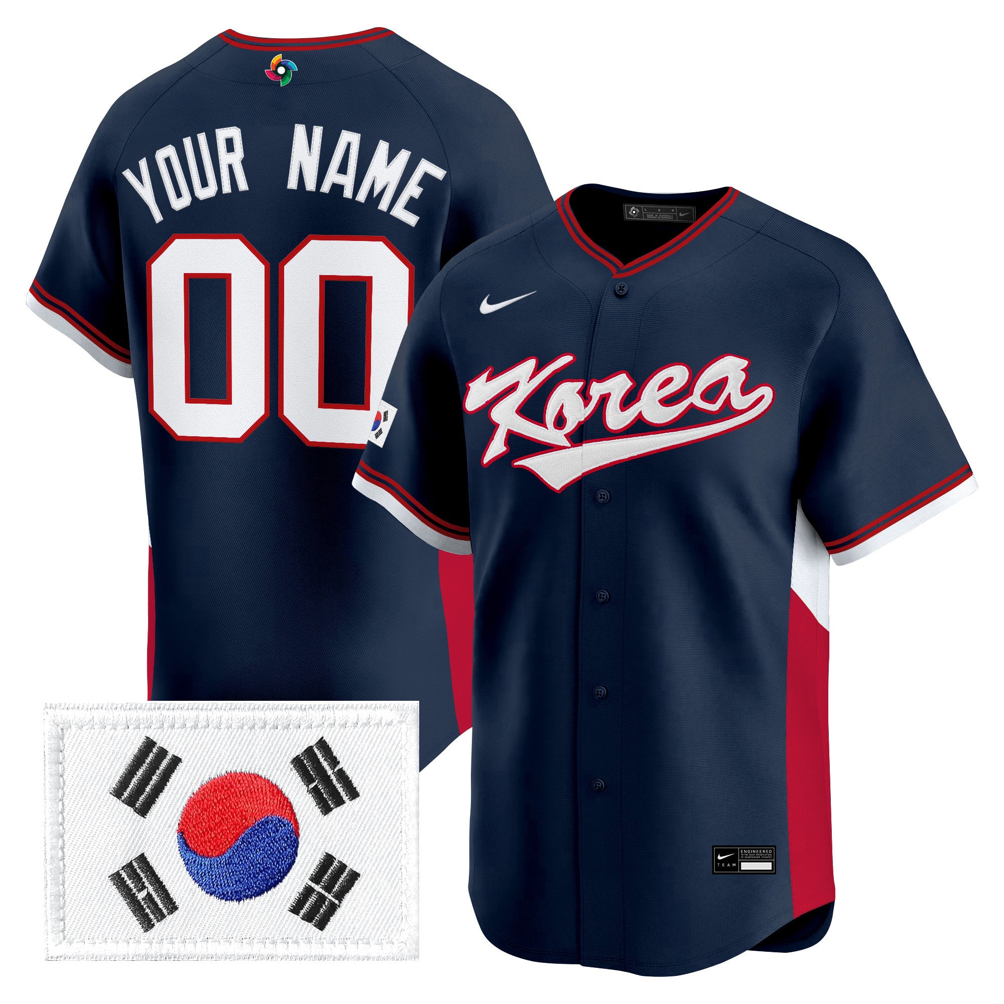 Team Korea 2026 World Baseball Classic Vapor Premier Custom Jersey - All Stitched