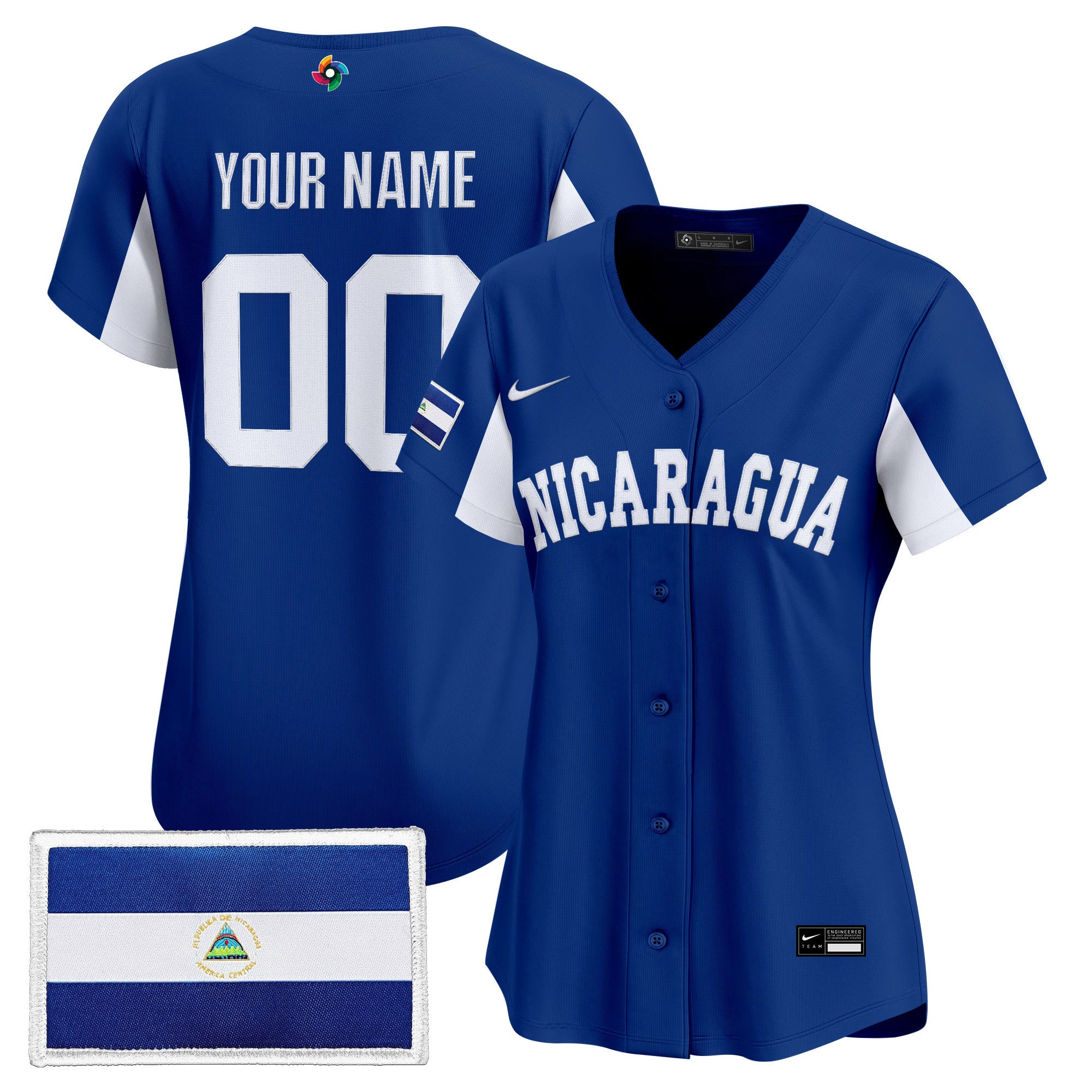 Team Nicaragua 2026 World Baseball Classic Vapor Premier Custom Jersey - All Stitched