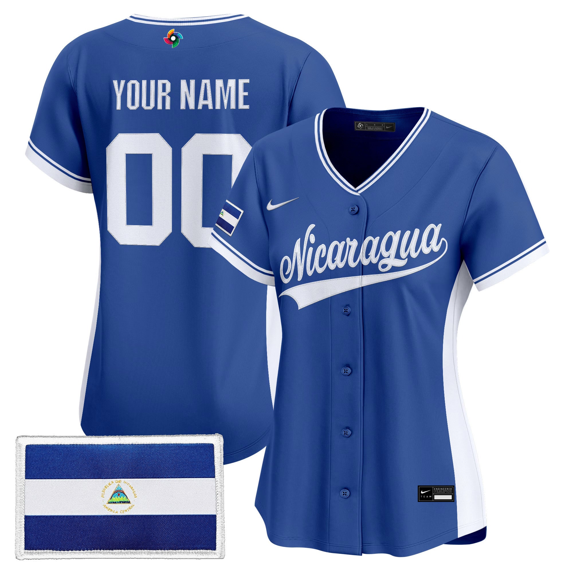 Team Nicaragua 2026 World Baseball Classic Vapor Premier Custom Jersey - All Stitched