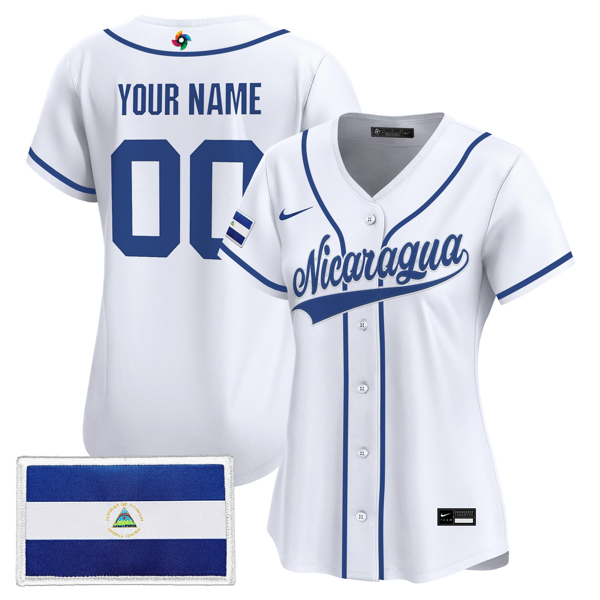Team Nicaragua 2026 World Baseball Classic Vapor Premier Custom Jersey - All Stitched