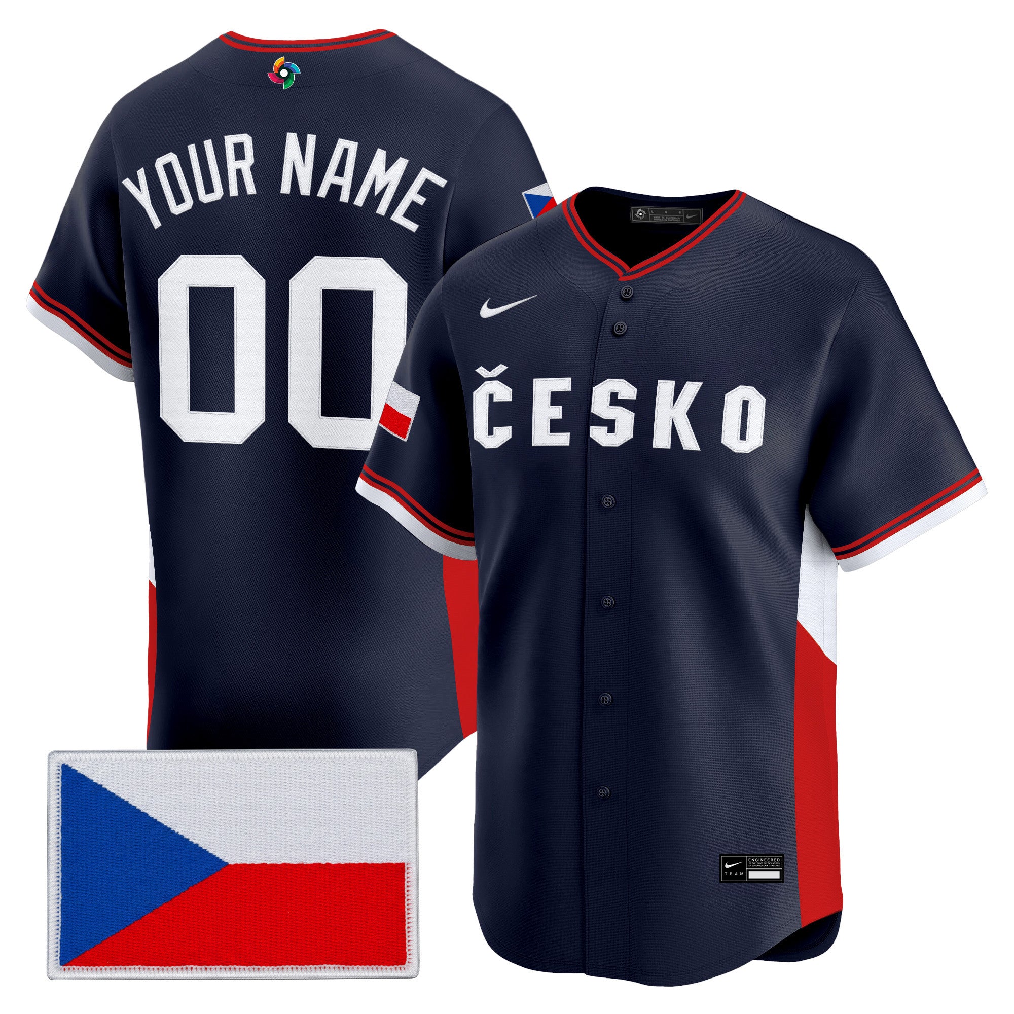 Team Czechia 2026 World Baseball Classic Vapor Premier Custom Jersey - All Stitched