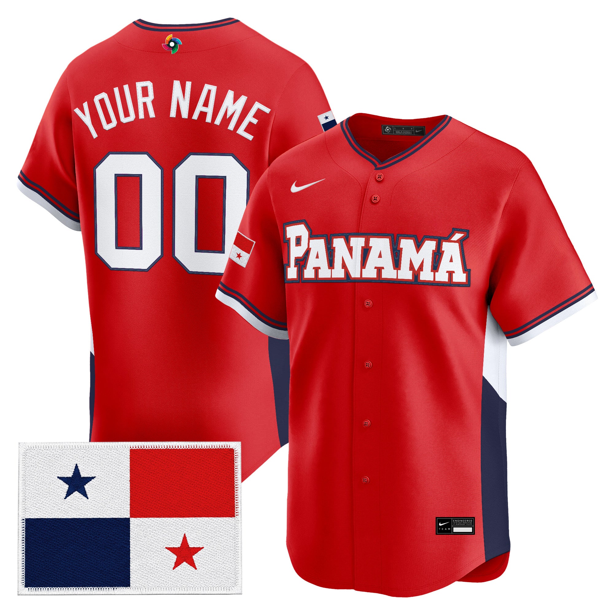 Team Panama 2026 World Baseball Classic Vapor Premier Custom Jersey - All Stitched