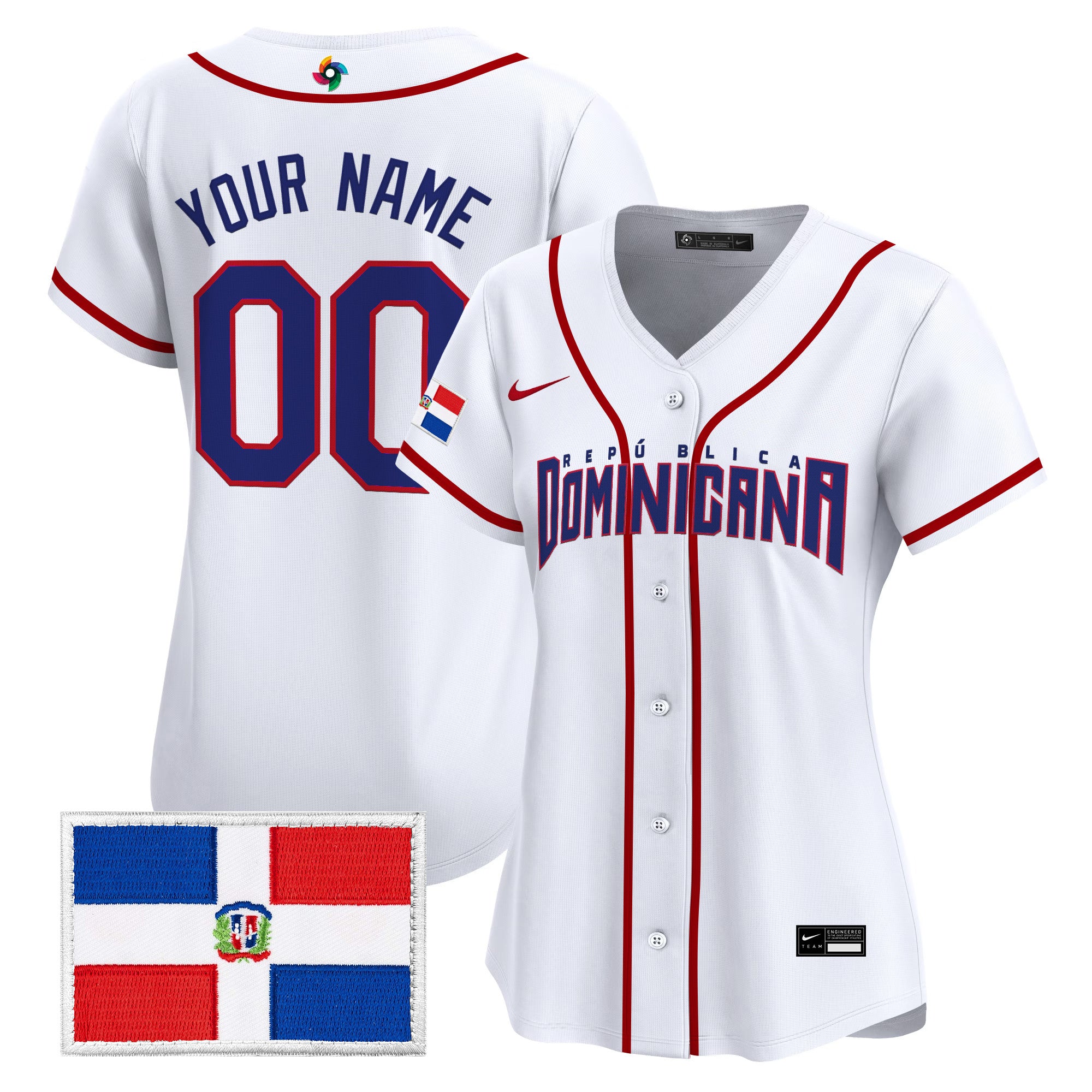 Team Dominican Republic World Baseball Classic Vapor Premier Custom Jersey - All Stitched