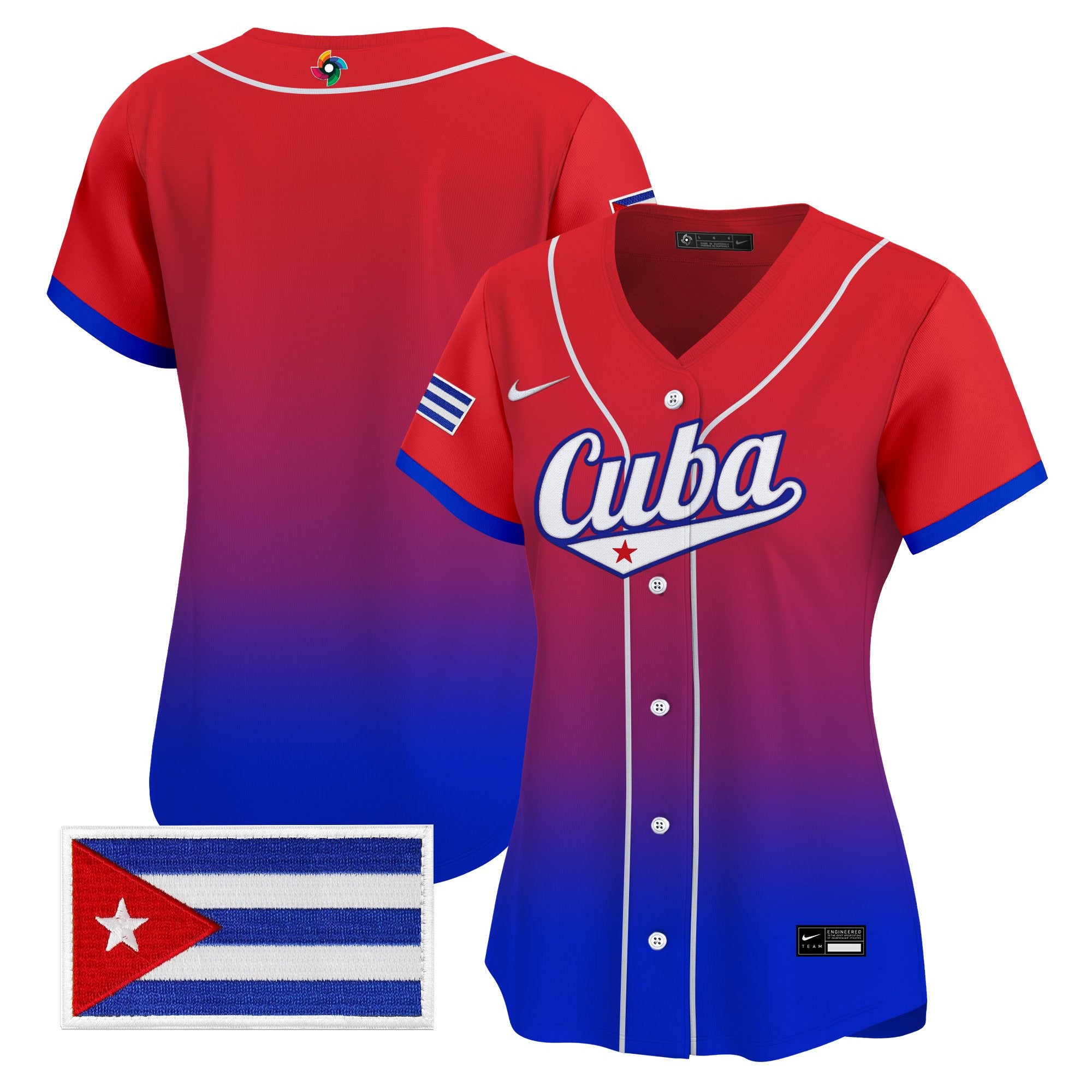 Women's Team Cuba World Baseball Classic Vapor Premier Jersey - All Stitched