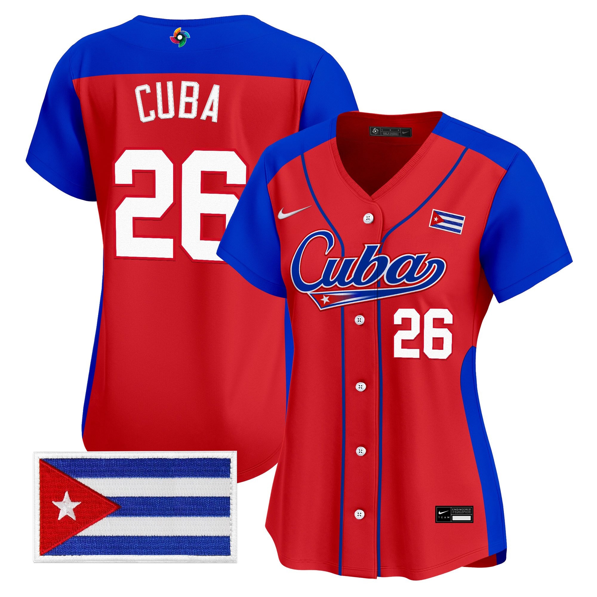 Women's Team Cuba World Baseball Classic Vapor Premier Jersey - All Stitched