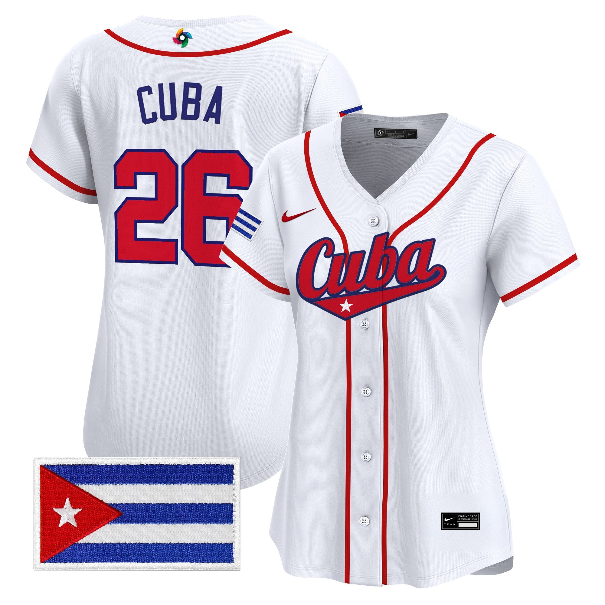 Women's Team Cuba World Baseball Classic Vapor Premier Jersey - All Stitched