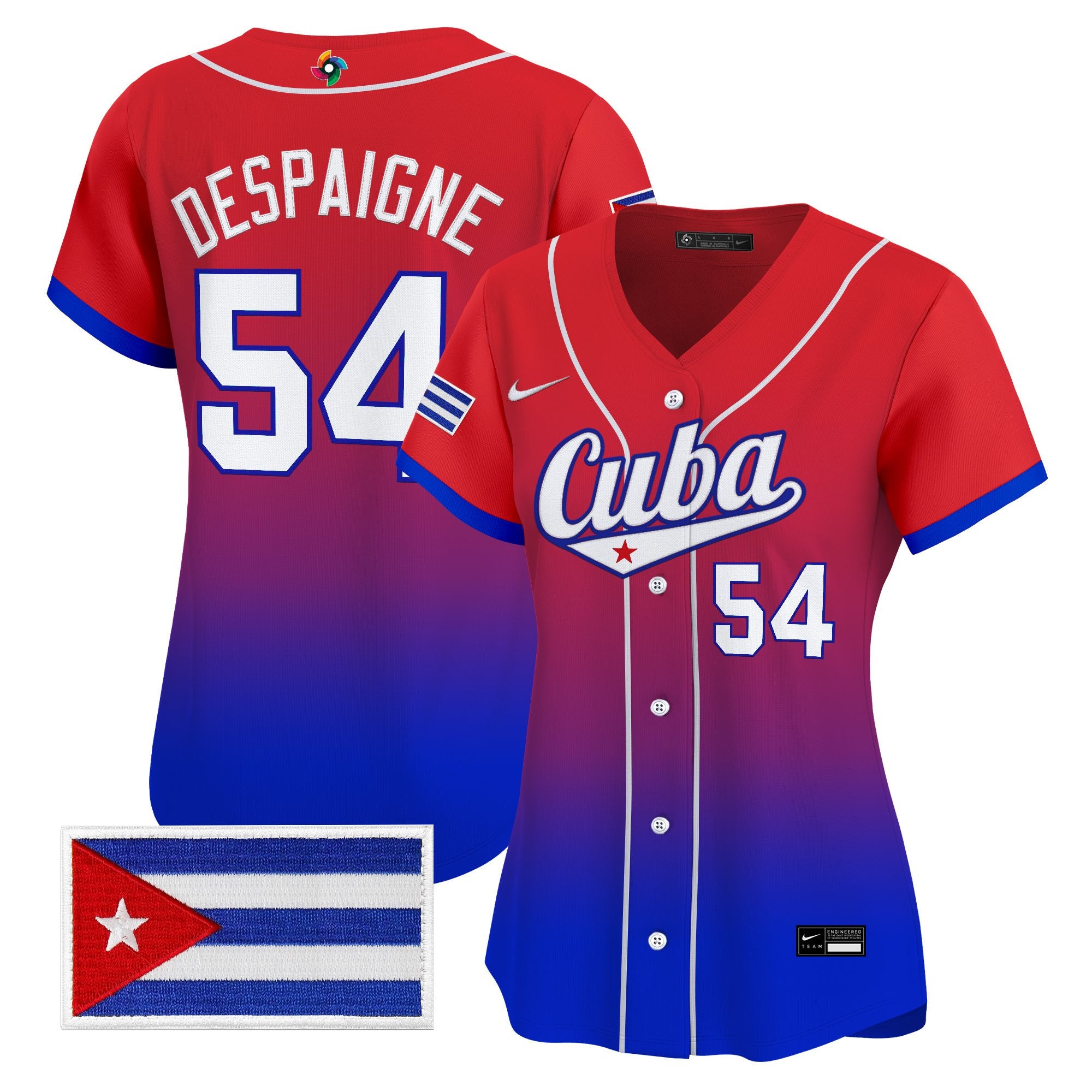 Women's Team Cuba World Baseball Classic Vapor Premier Jersey - All Stitched