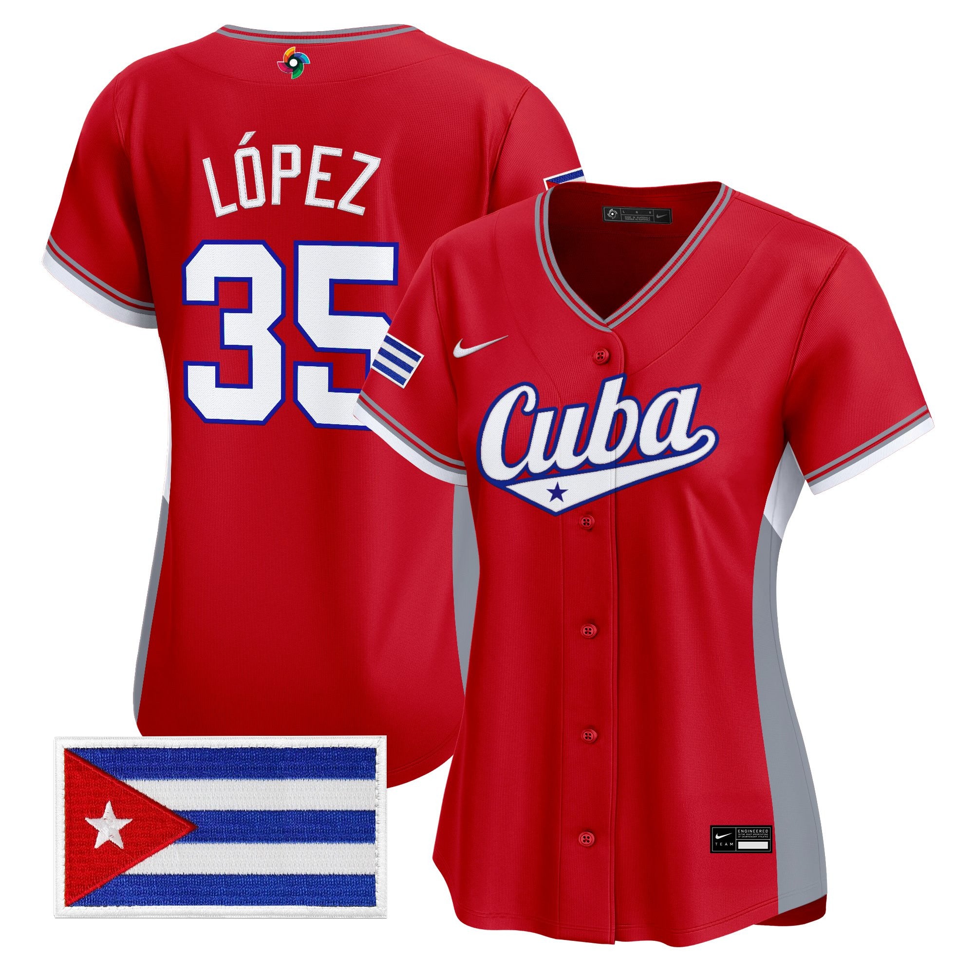 Women's Team Cuba World Baseball Classic Vapor Premier Jersey - All Stitched