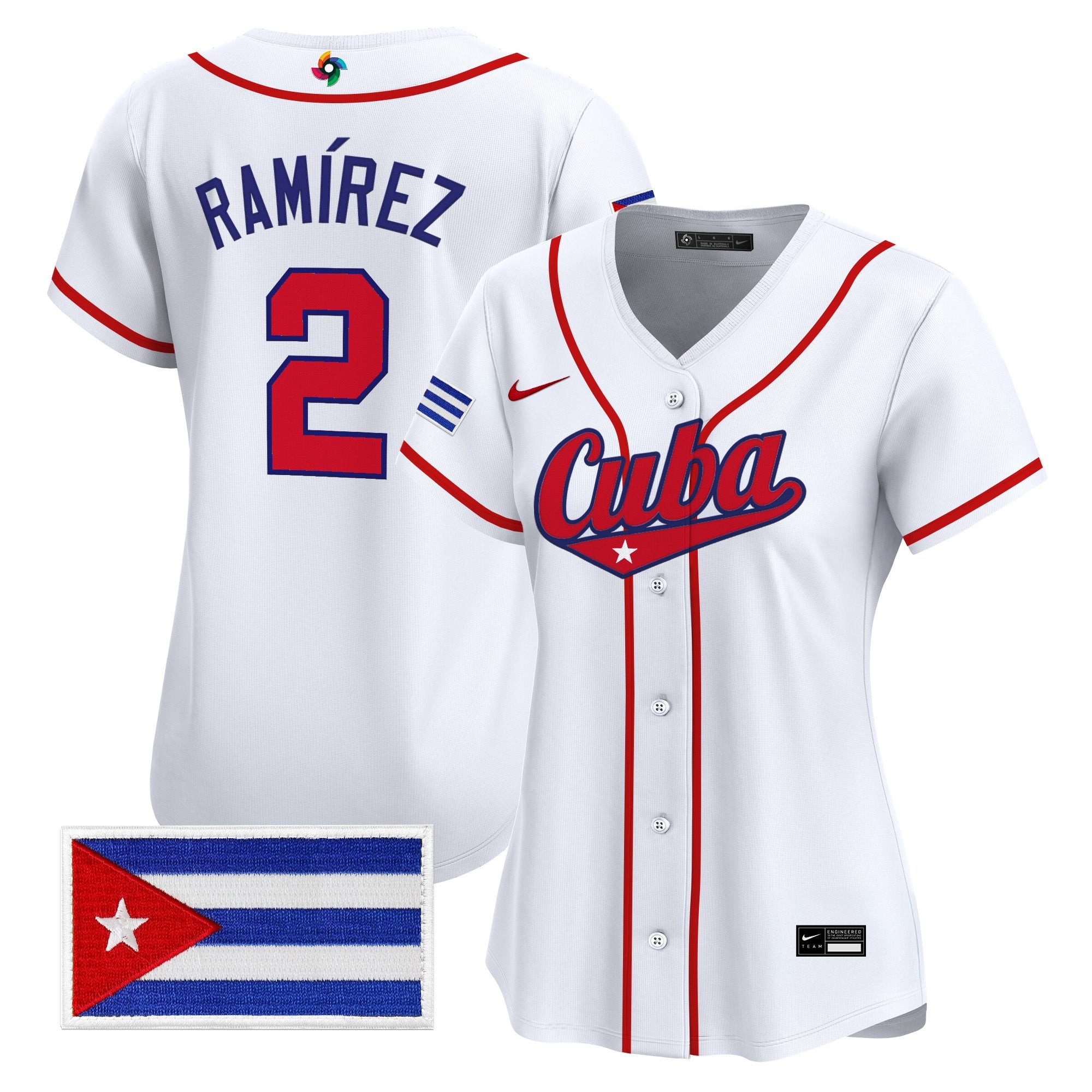 Women's Team Cuba World Baseball Classic Vapor Premier Jersey - All Stitched