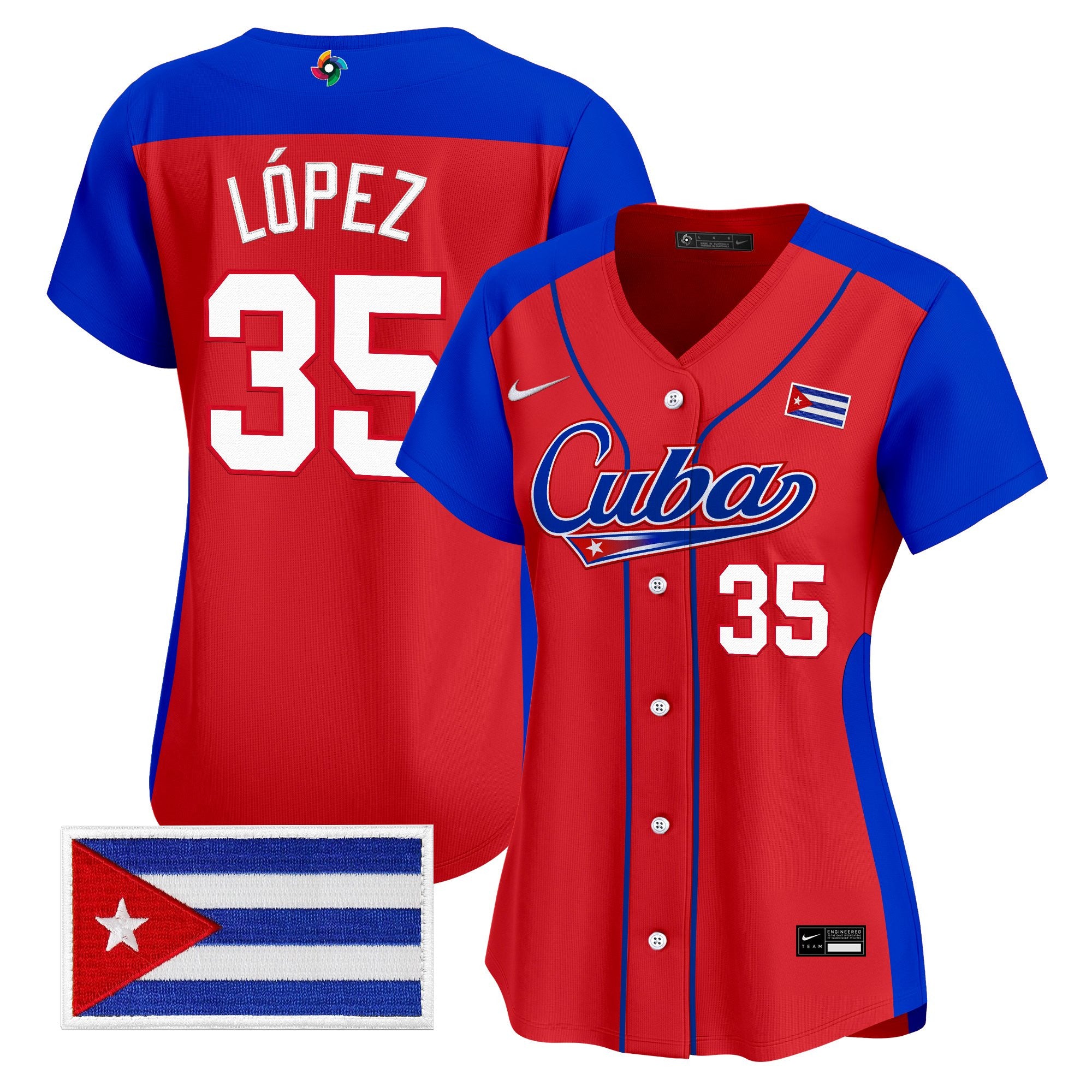 Women's Team Cuba World Baseball Classic Vapor Premier Jersey - All Stitched
