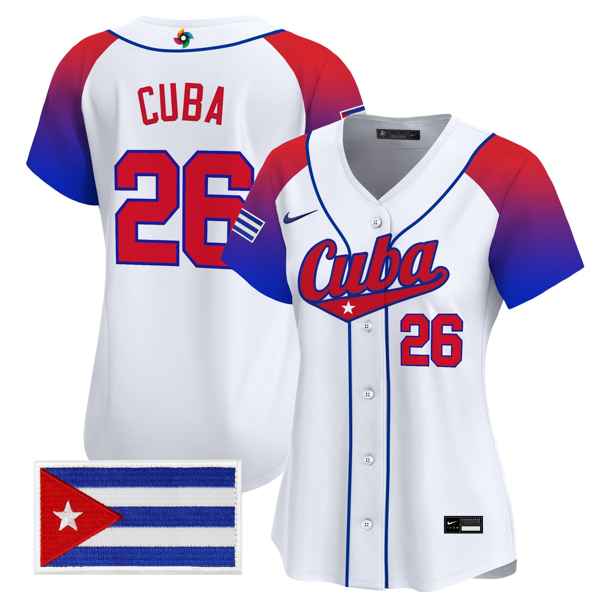 Women's Team Cuba World Baseball Classic Vapor Premier Jersey - All Stitched