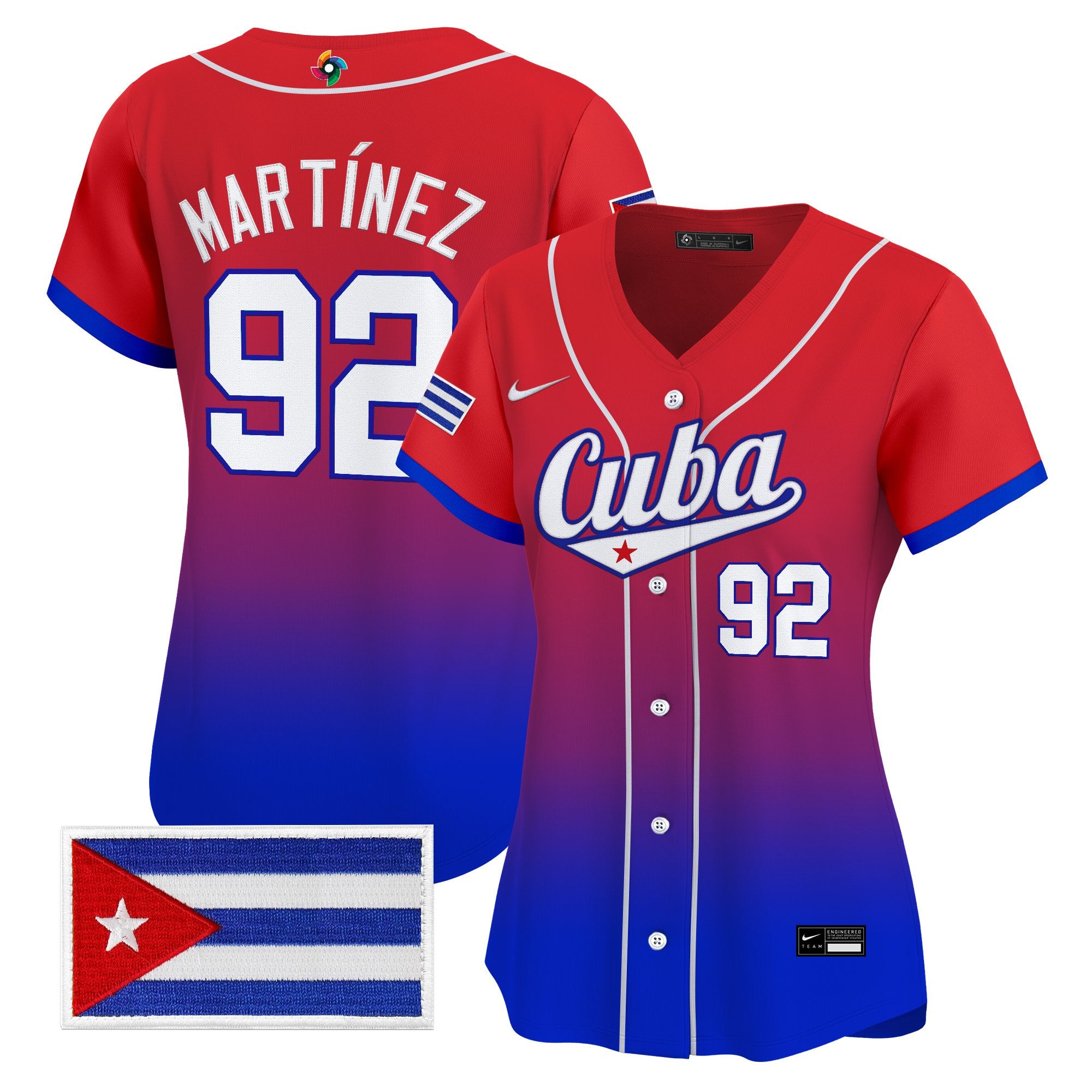 Women's Team Cuba World Baseball Classic Vapor Premier Jersey - All Stitched