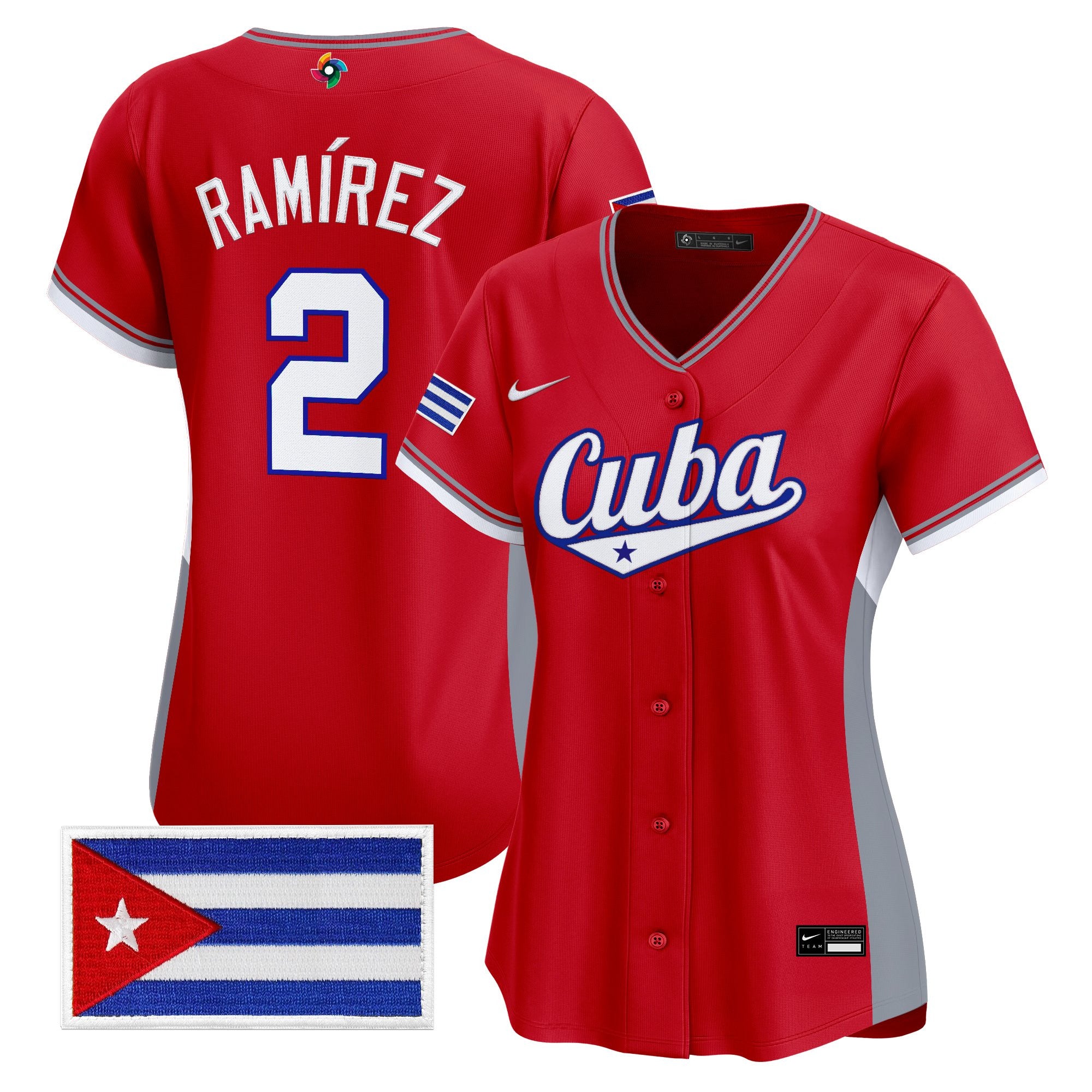 Women's Team Cuba World Baseball Classic Vapor Premier Jersey - All Stitched