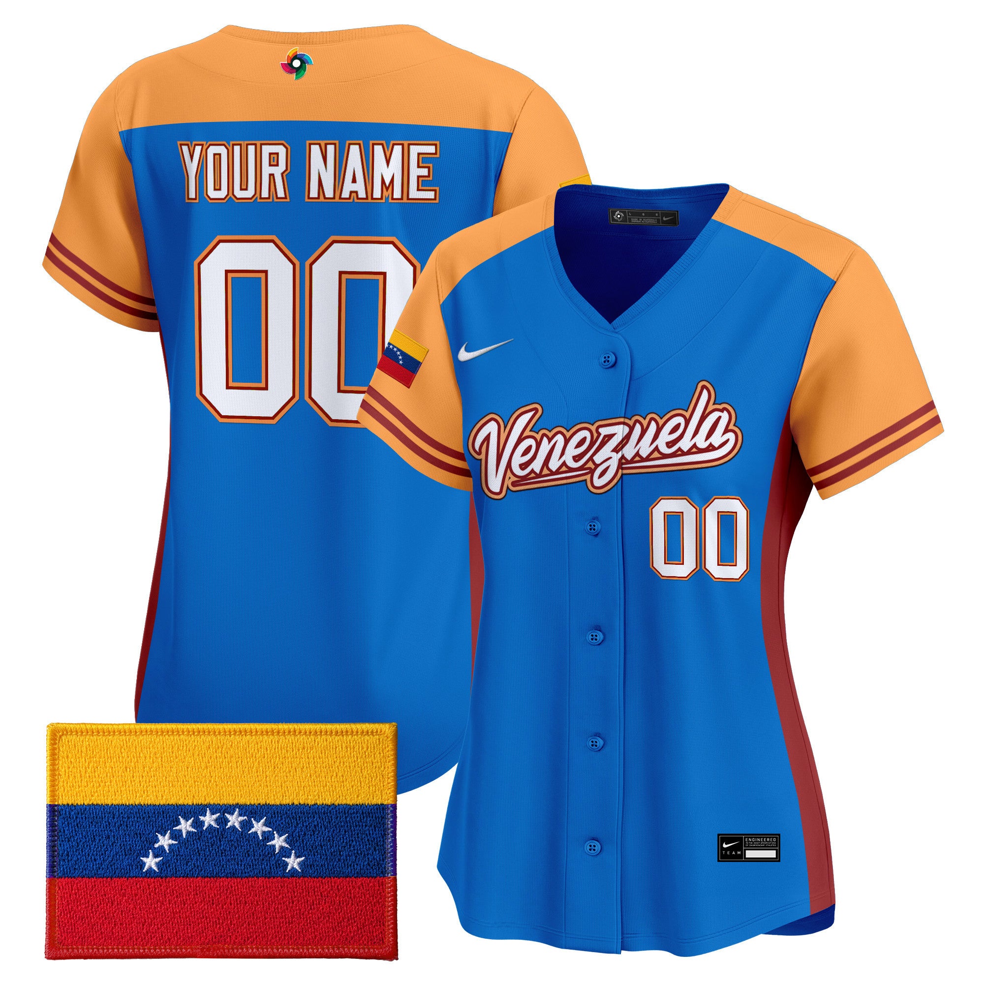 Team Venezuela World Baseball Classic Vapor Premier Custom Jersey - All Stitched