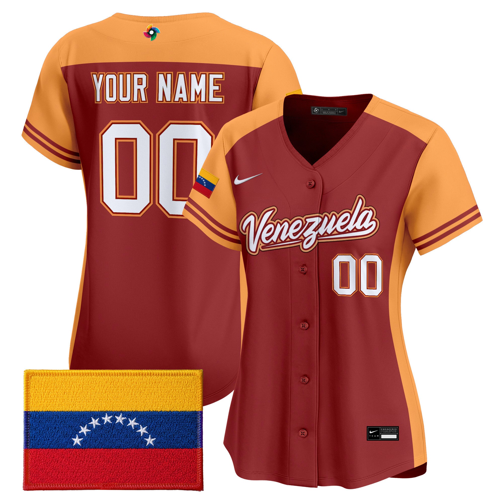Team Venezuela World Baseball Classic Vapor Premier Custom Jersey - All Stitched