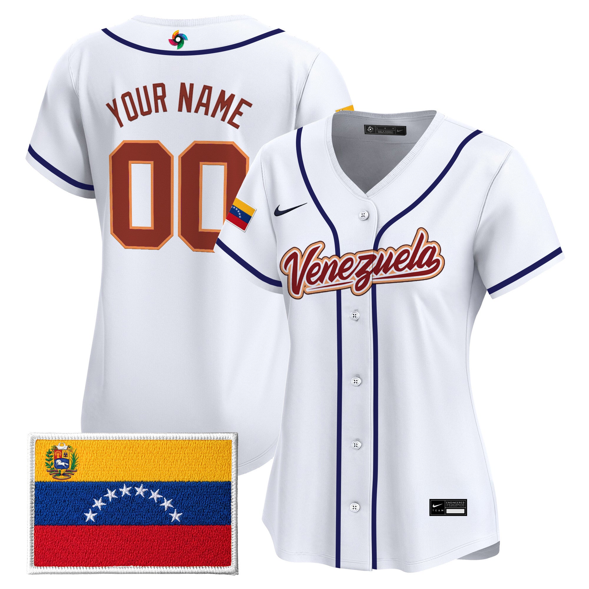 Team Venezuela World Baseball Classic Vapor Premier Custom Jersey - All Stitched