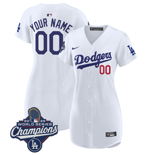 Dodgers 2025 World Series Champions Patch Custom Baseball Dress - All Stitched