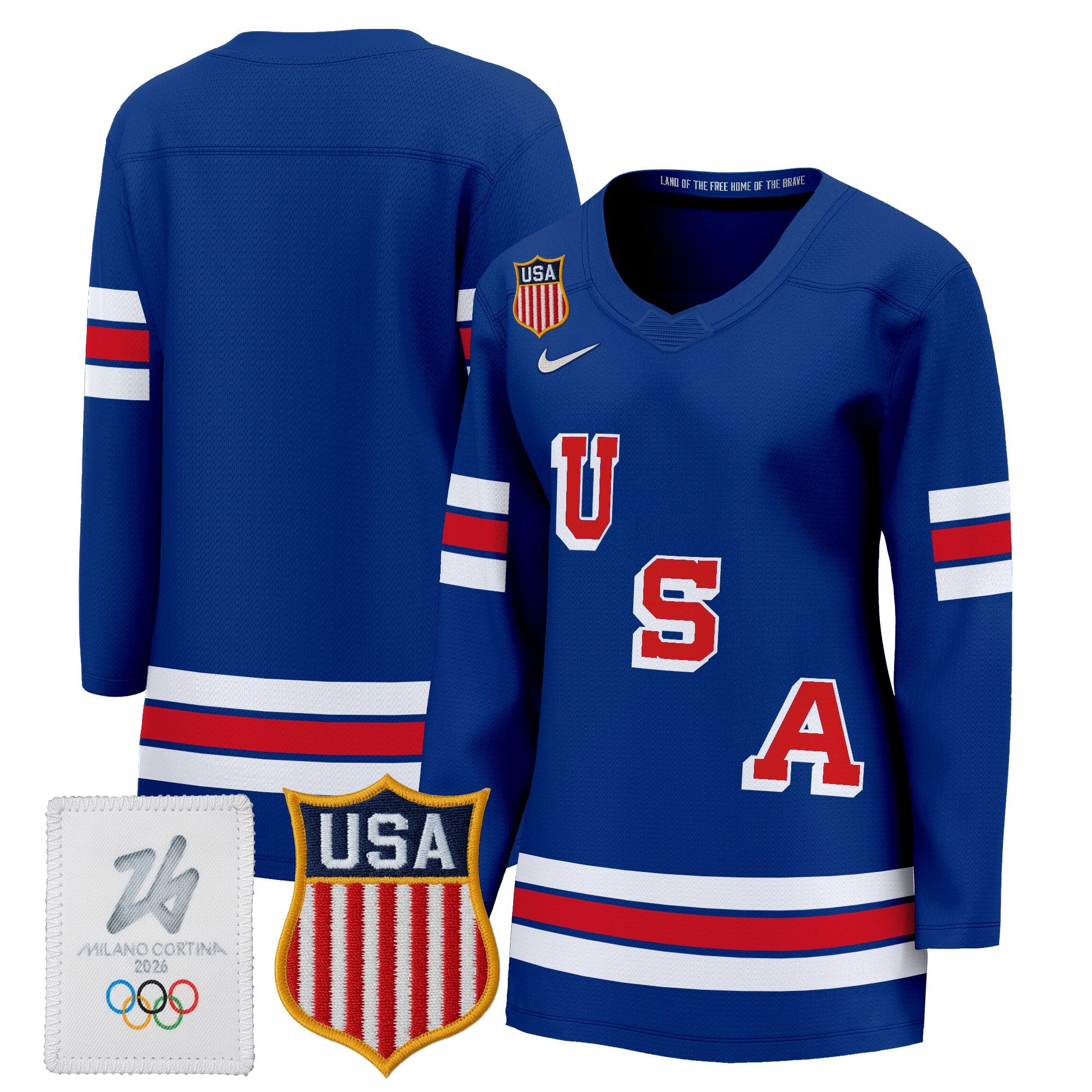Women's 2026 USA Olympic Premium Hockey Jersey - All Stitched