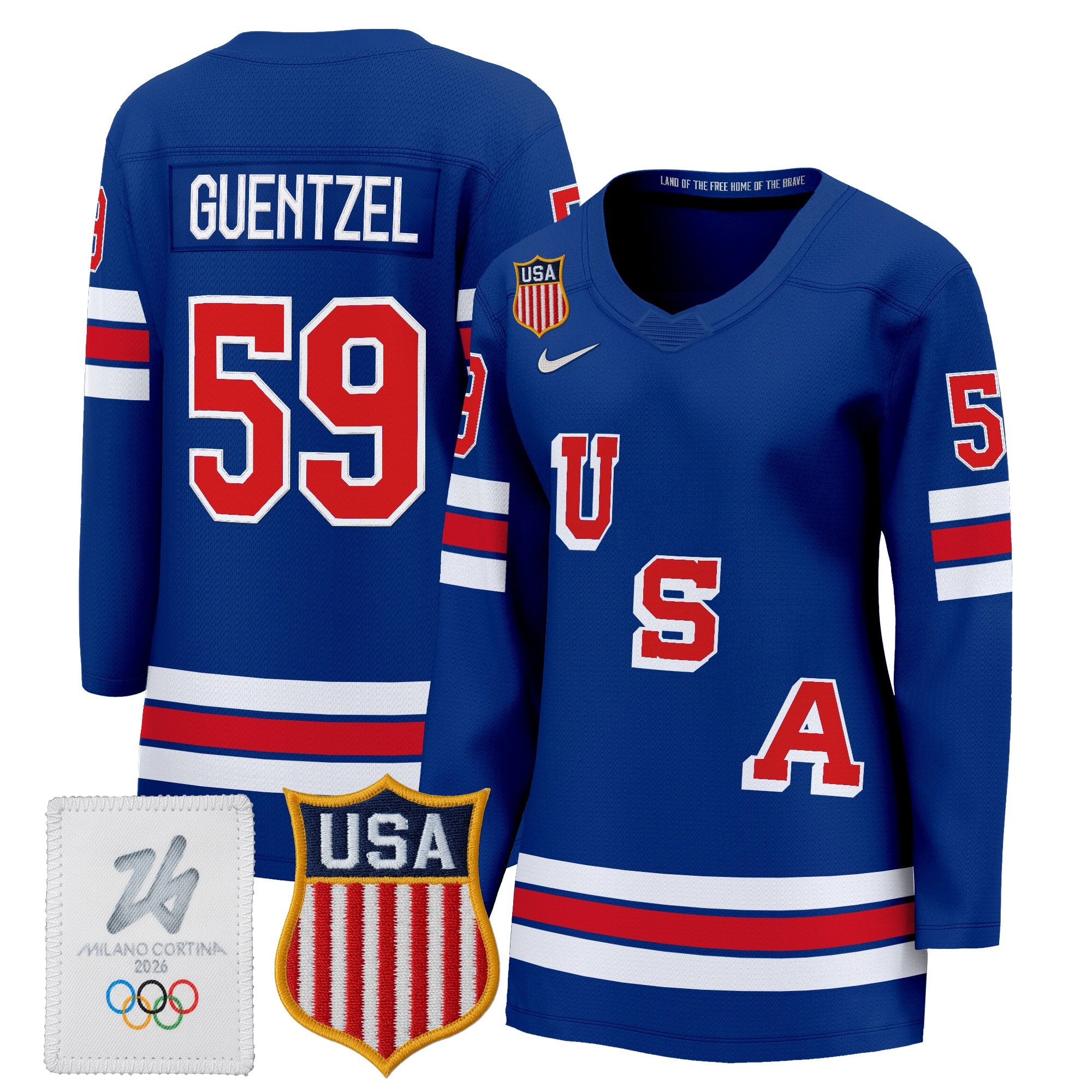 Women's 2026 USA Olympic Premium Hockey Jersey - All Stitched